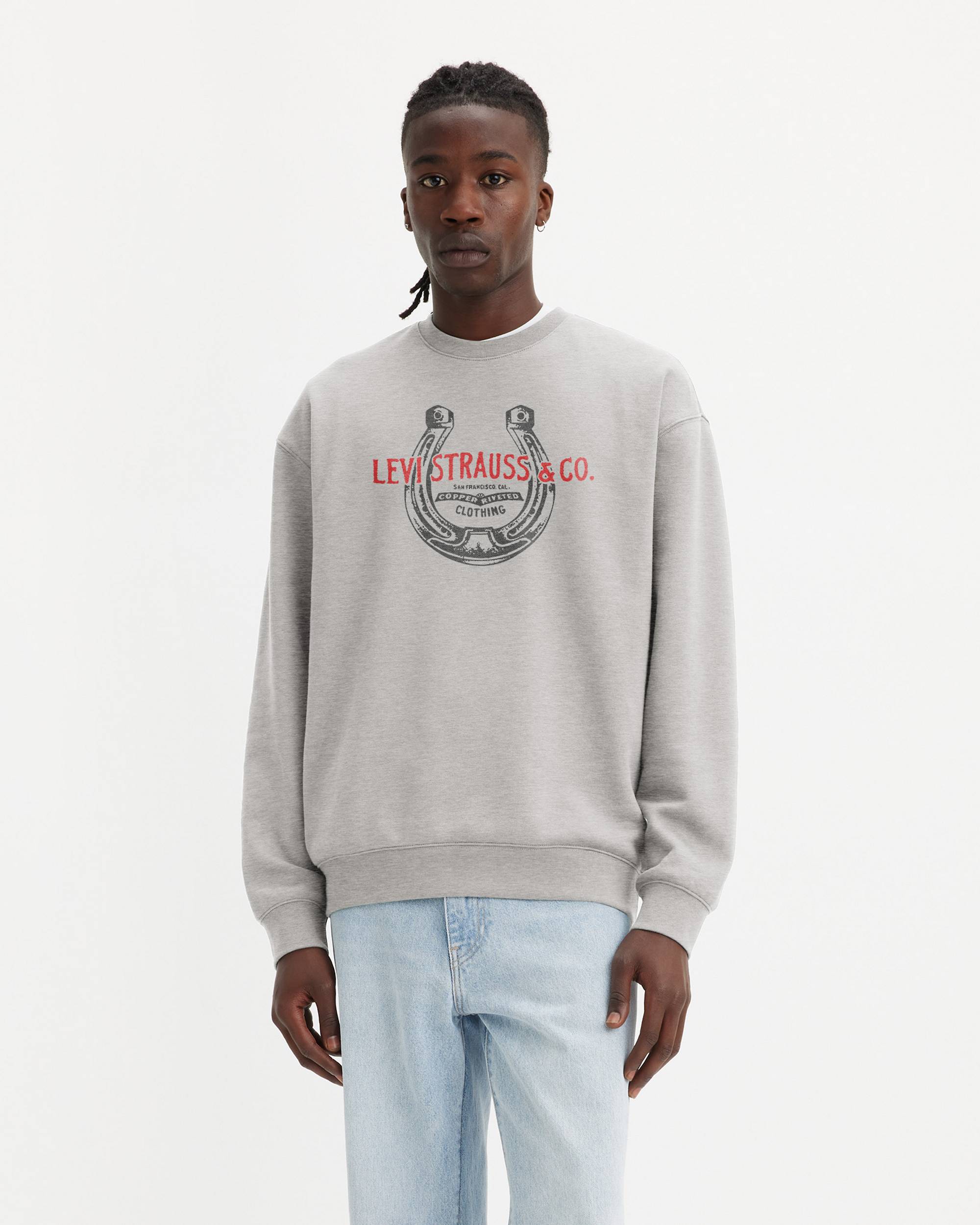 Relaxed Graphic Crewneck Sweatshirt - Grey | Levi's® KZ Relaxed Graphic Crewneck Sweatshirt - Grey | Levi's® KZ