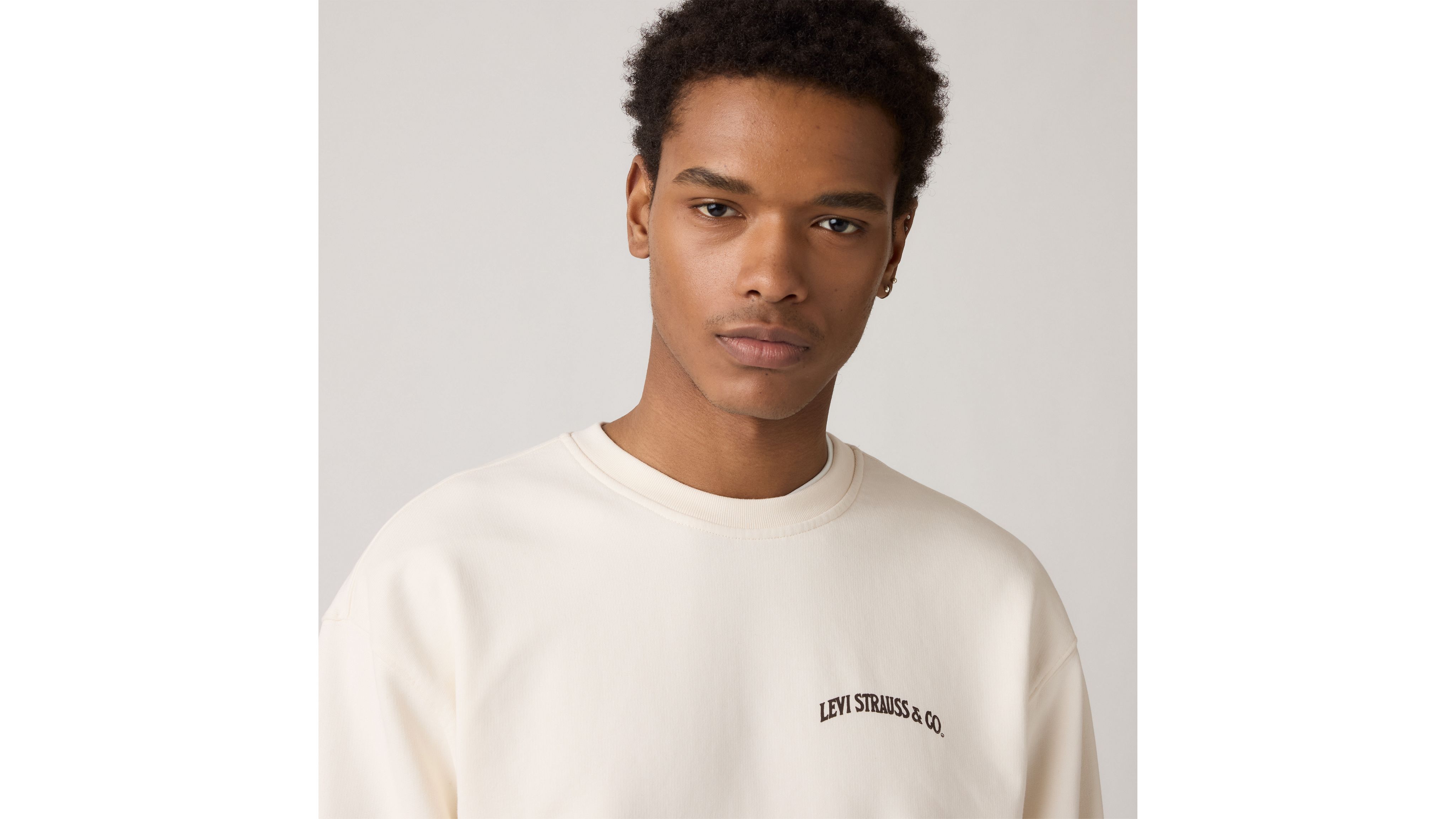 Levi's Relaxed Graphic Crewneck Sweatshirt In Neutral