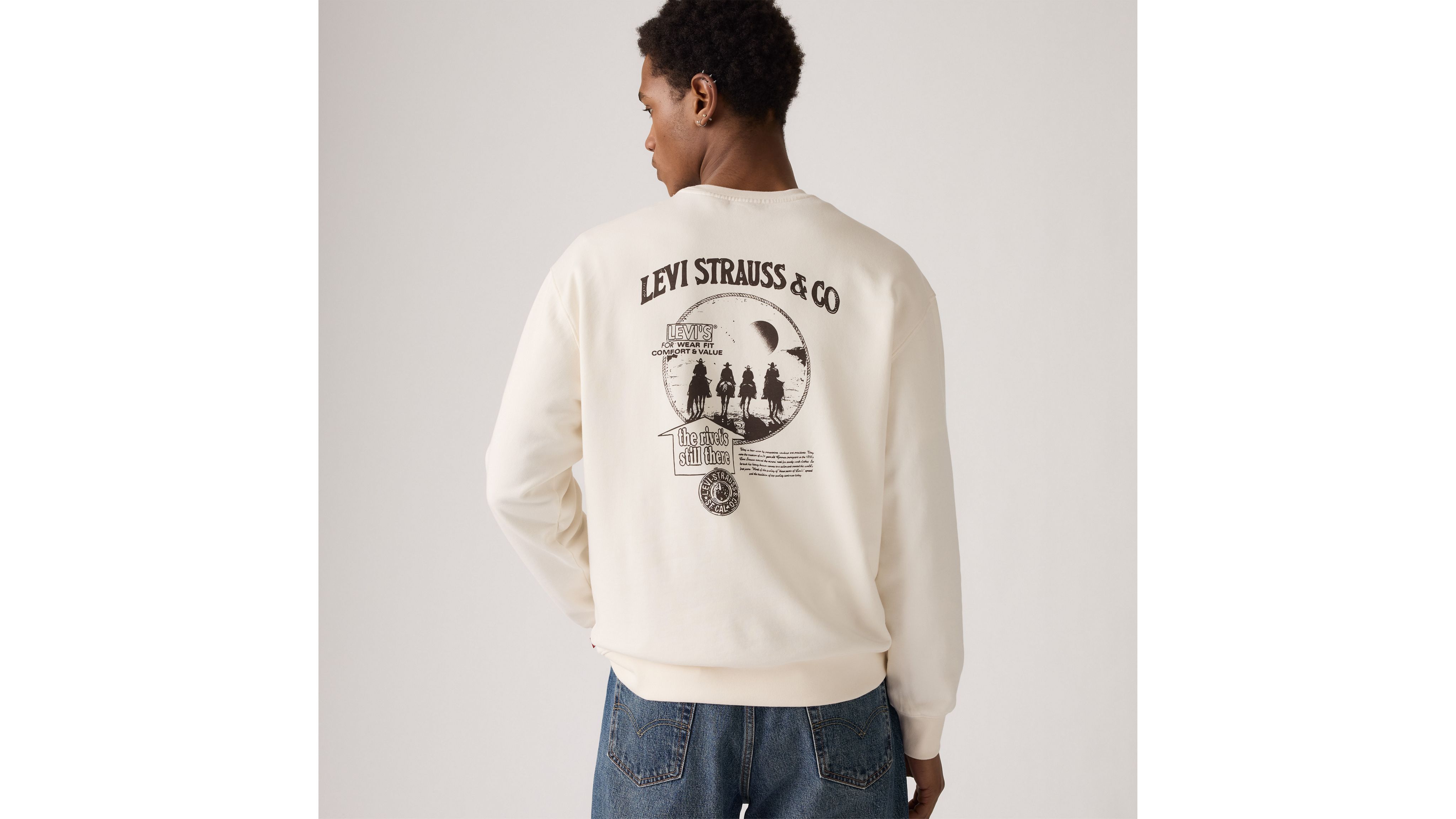Levi's Relaxed Graphic Crewneck Sweatshirt In Neutral