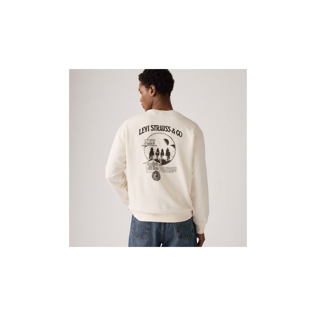 Levi's Relaxed Graphic Crewneck Sweatshirt In Neutral