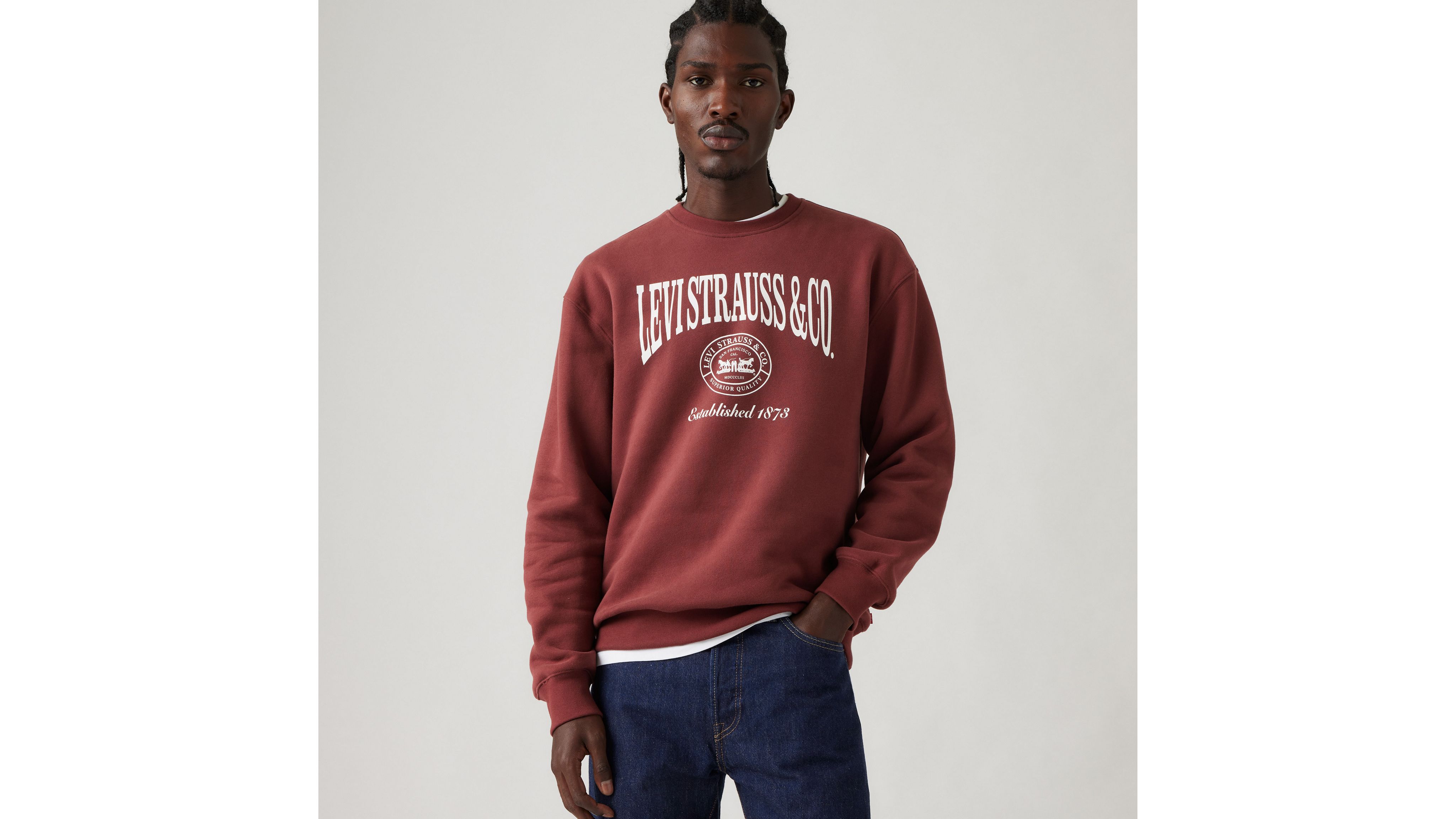 Relaxed Graphic Crewneck Sweatshirt