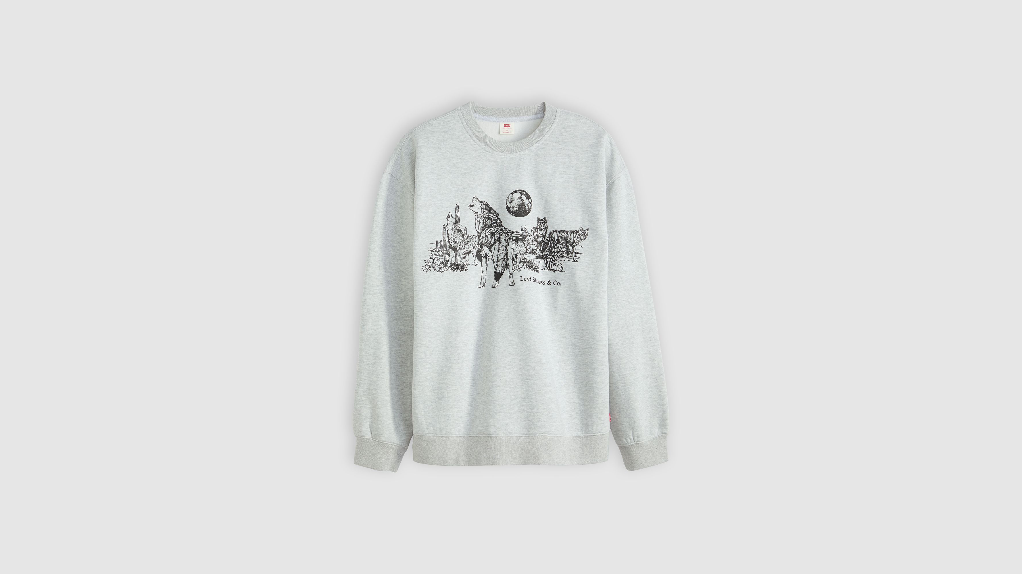 Levi's Relaxed Graphic Crewneck Sweatshirt In Gray