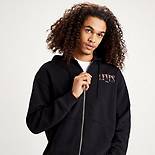 Relaxed Graphic Zip Up Hoodie 3