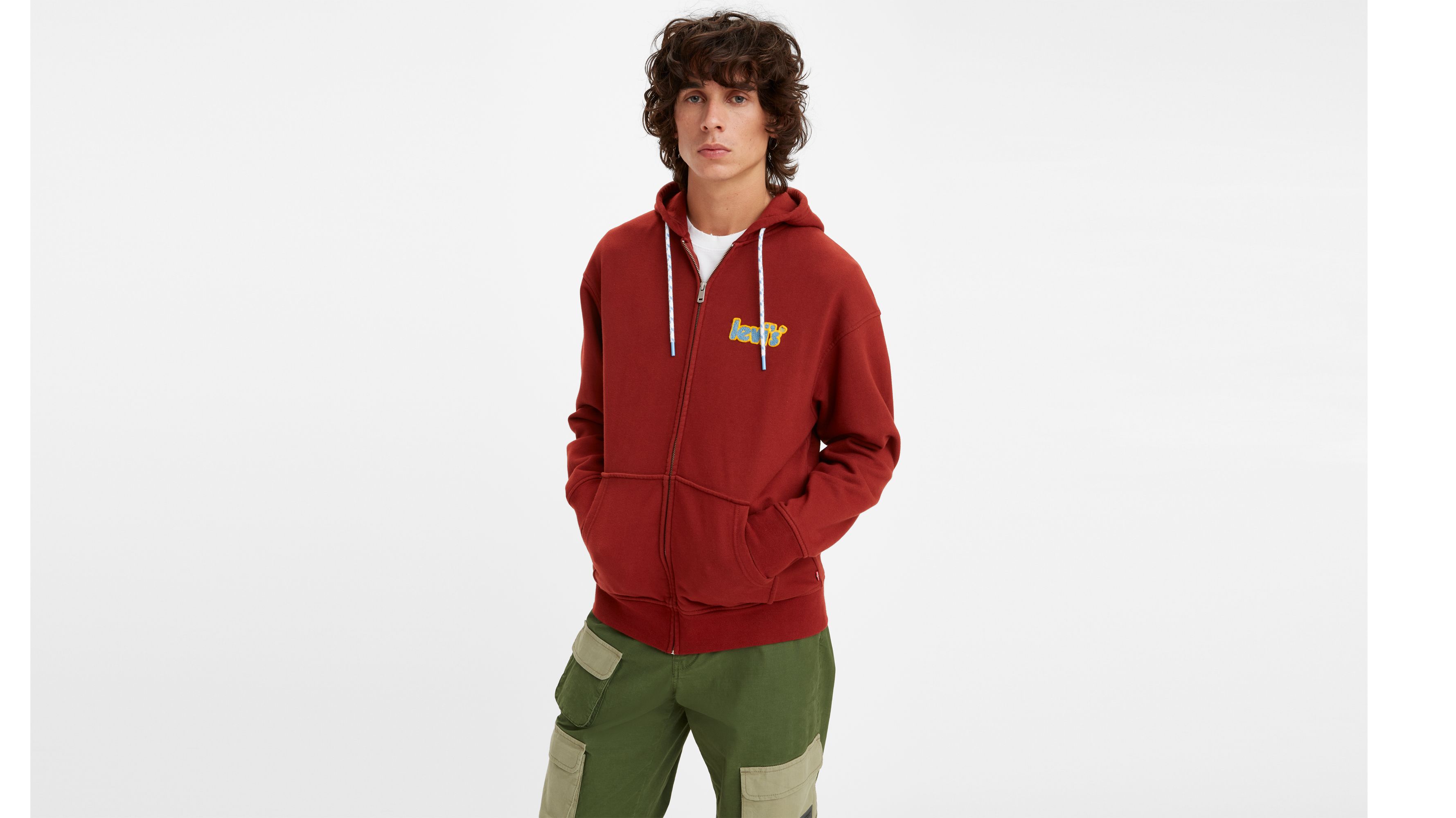 Relaxed Graphic Zip-Up Hoodie 1