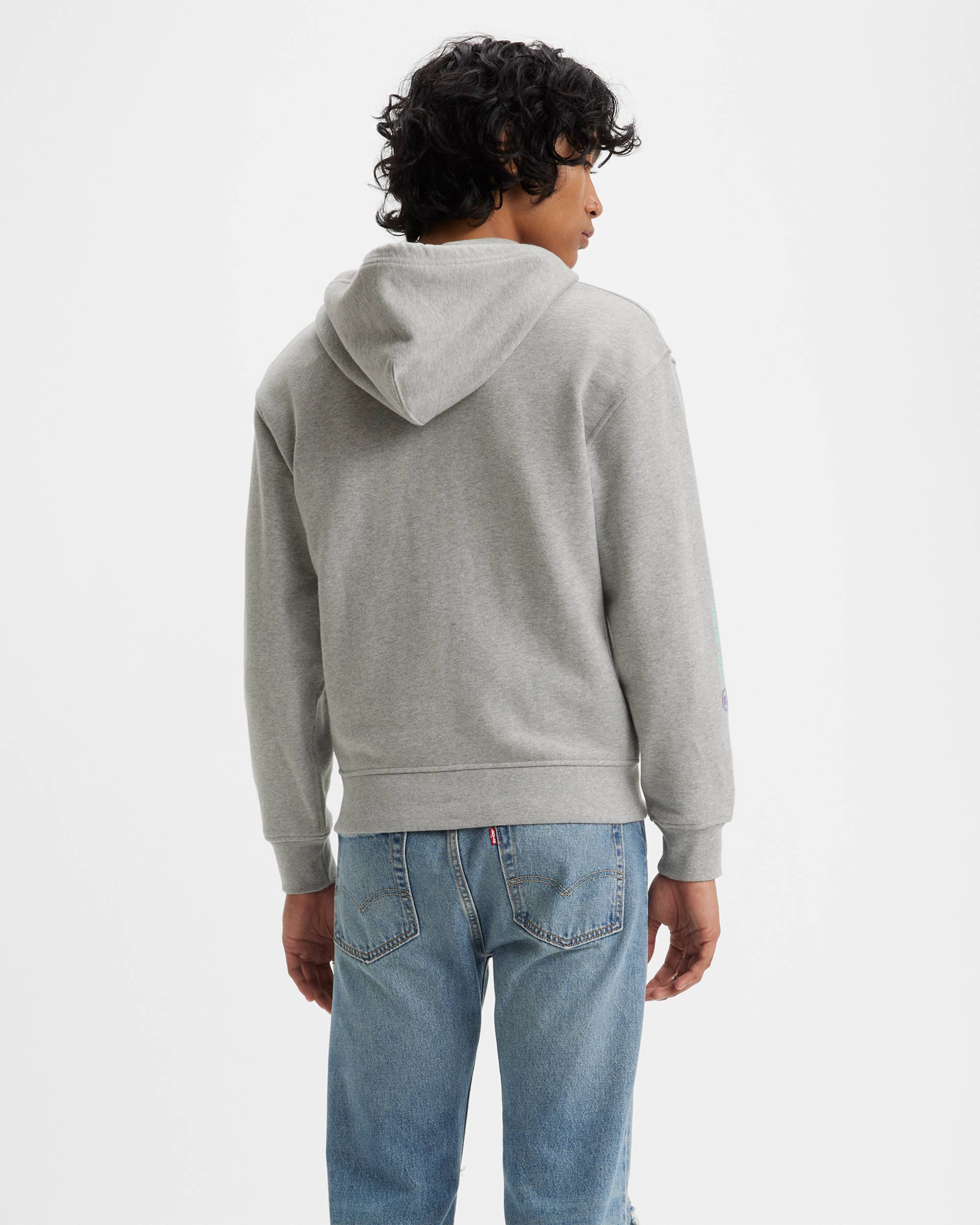 Relaxed Graphic Zip Up Hoodie Sweatshirt - Grey | Levi's® US Relaxed Graphic Zip Up Hoodie Sweatshirt - Grey | Levi's® US
