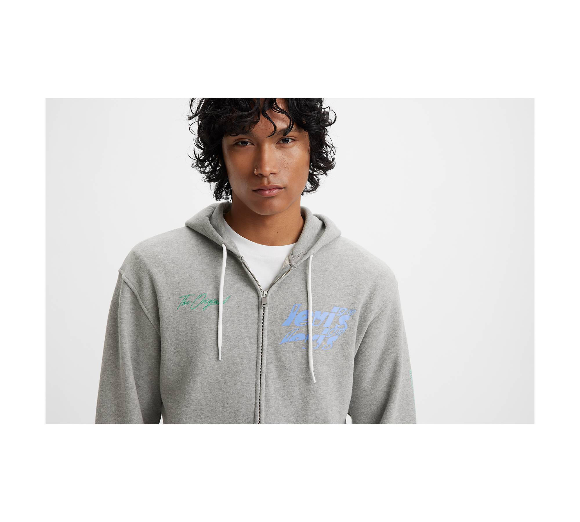 Relaxed Graphic Hoodie - Grey
