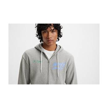 Relaxed Graphic Zip-Up Hoodie 3