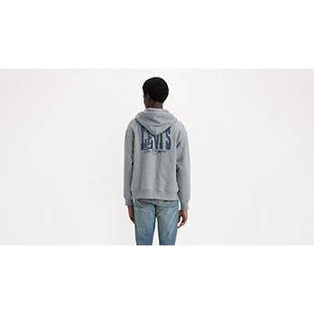 Relaxed Fit Graphic Zip-Up Hoodie 2
