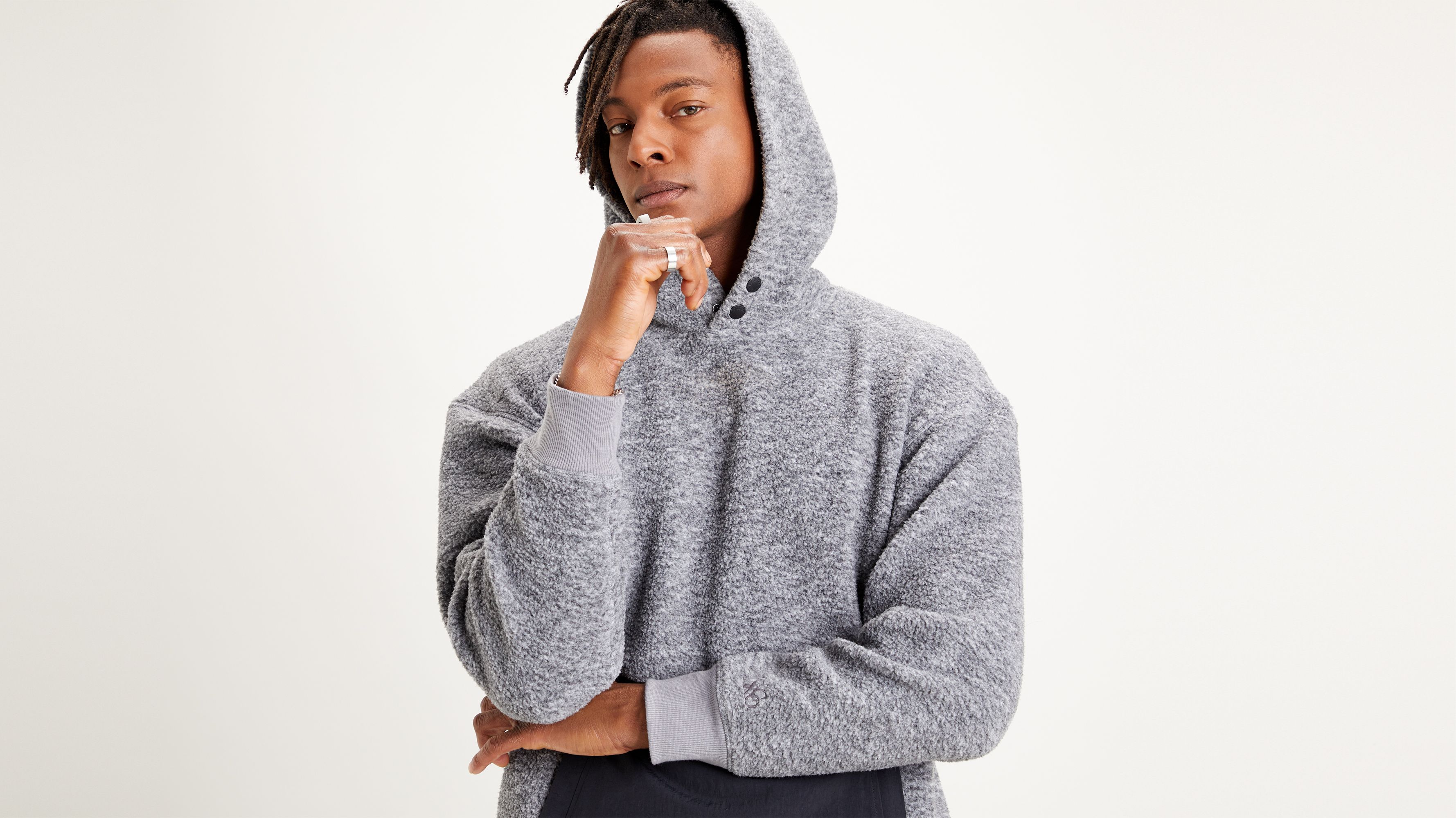 sherpa hoodie levis