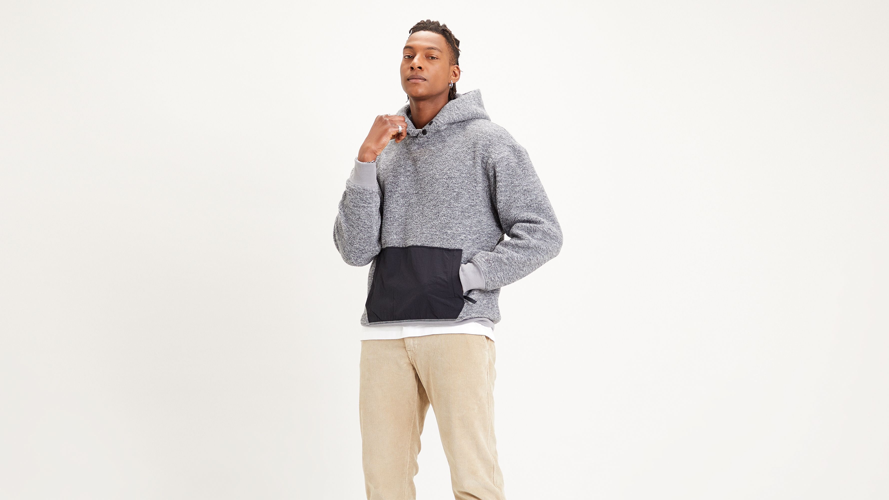 sherpa hoodie levis
