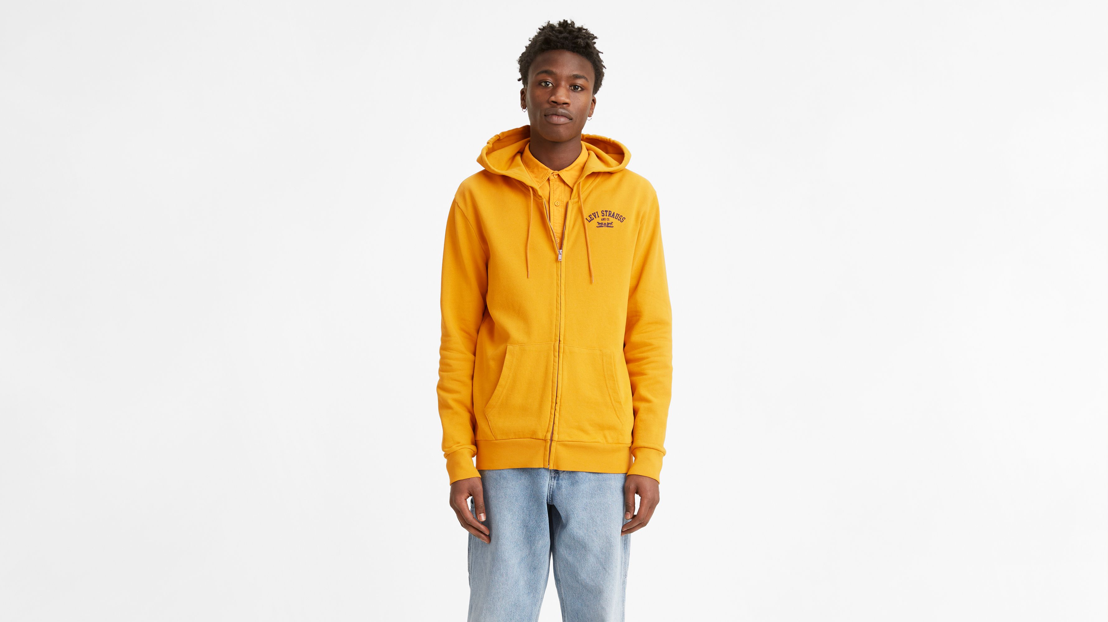 yellow levis hoodie