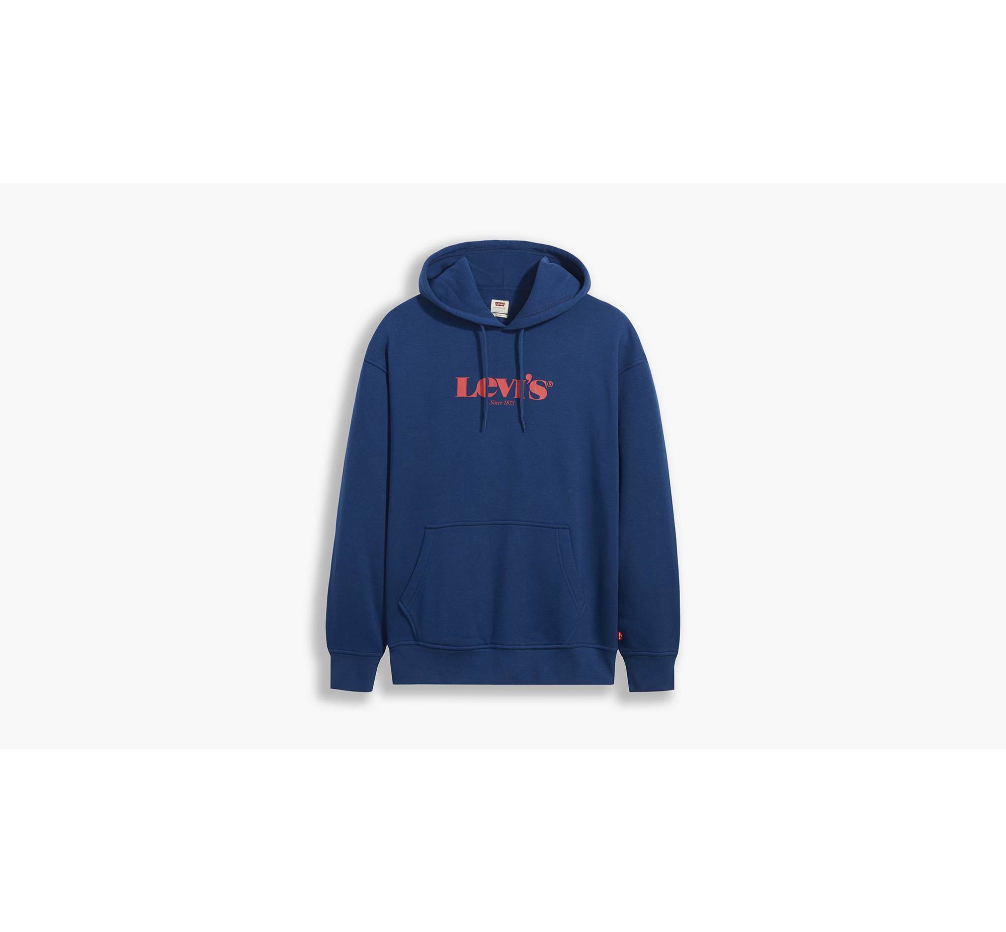 Relaxed Graphic Hoodie - Blue