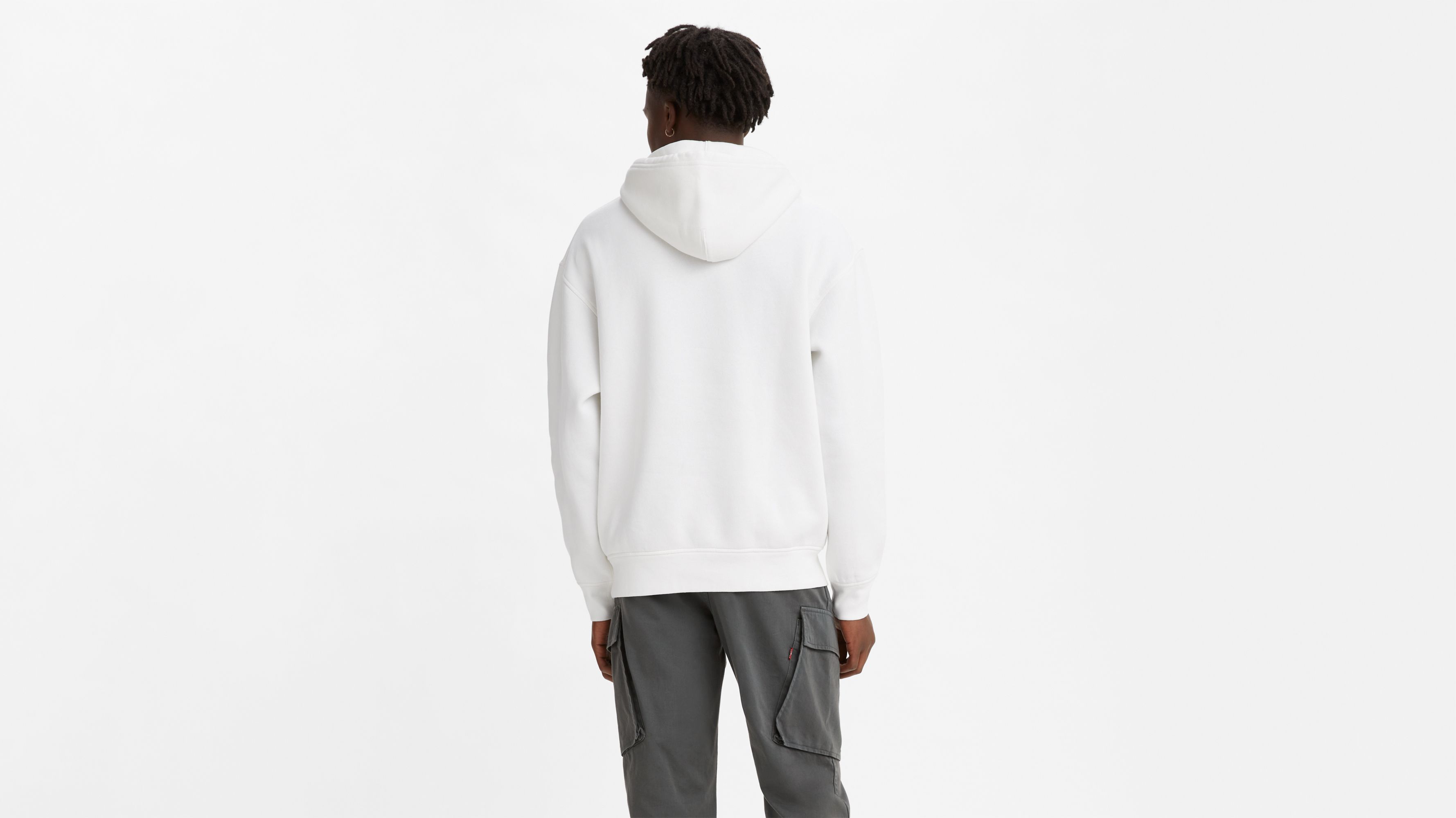 Levis white sale hoodie mens