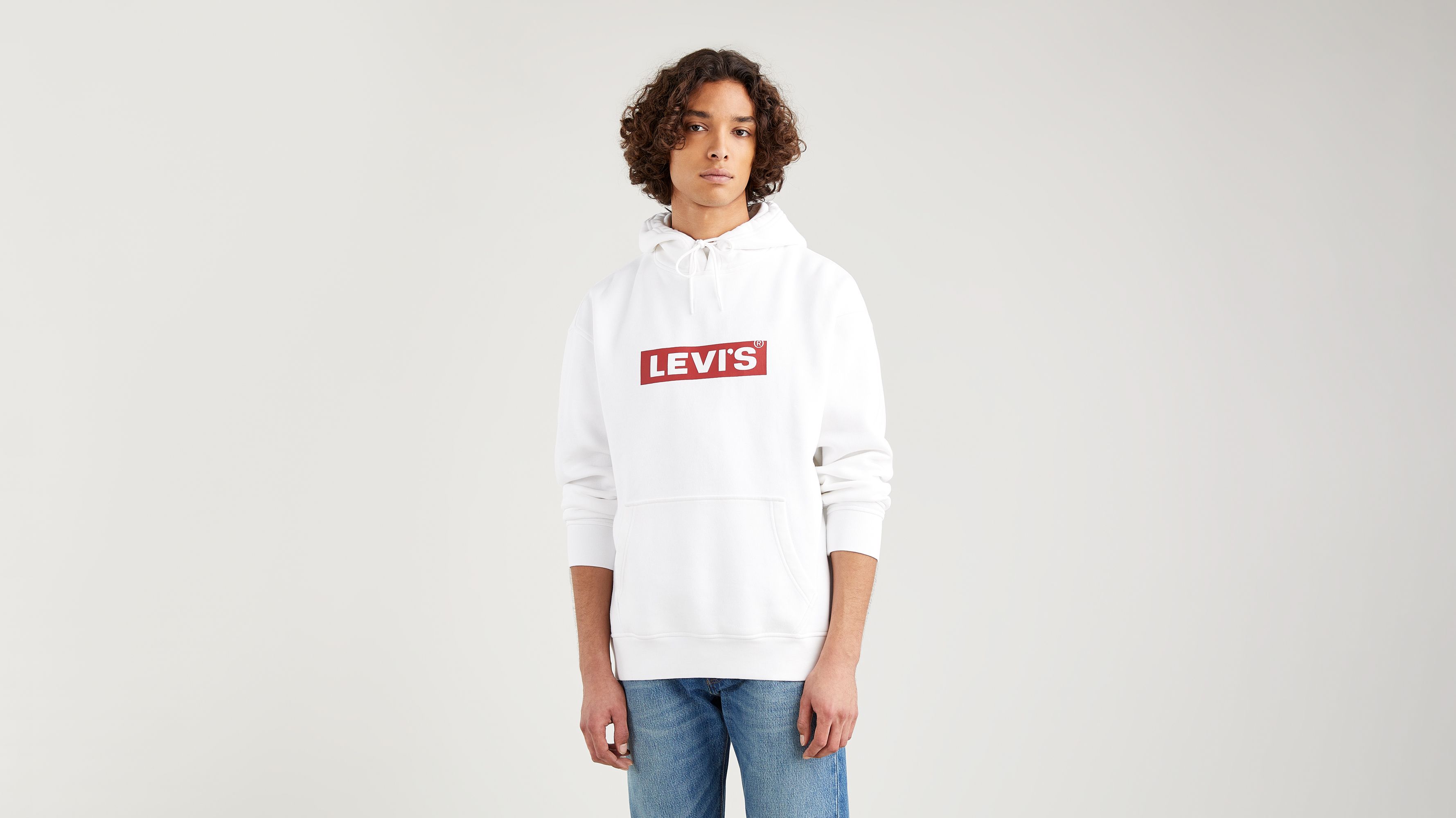 Levi's Men's Pullover long sleeve Batwing Logo Hoodie (Black) RRP