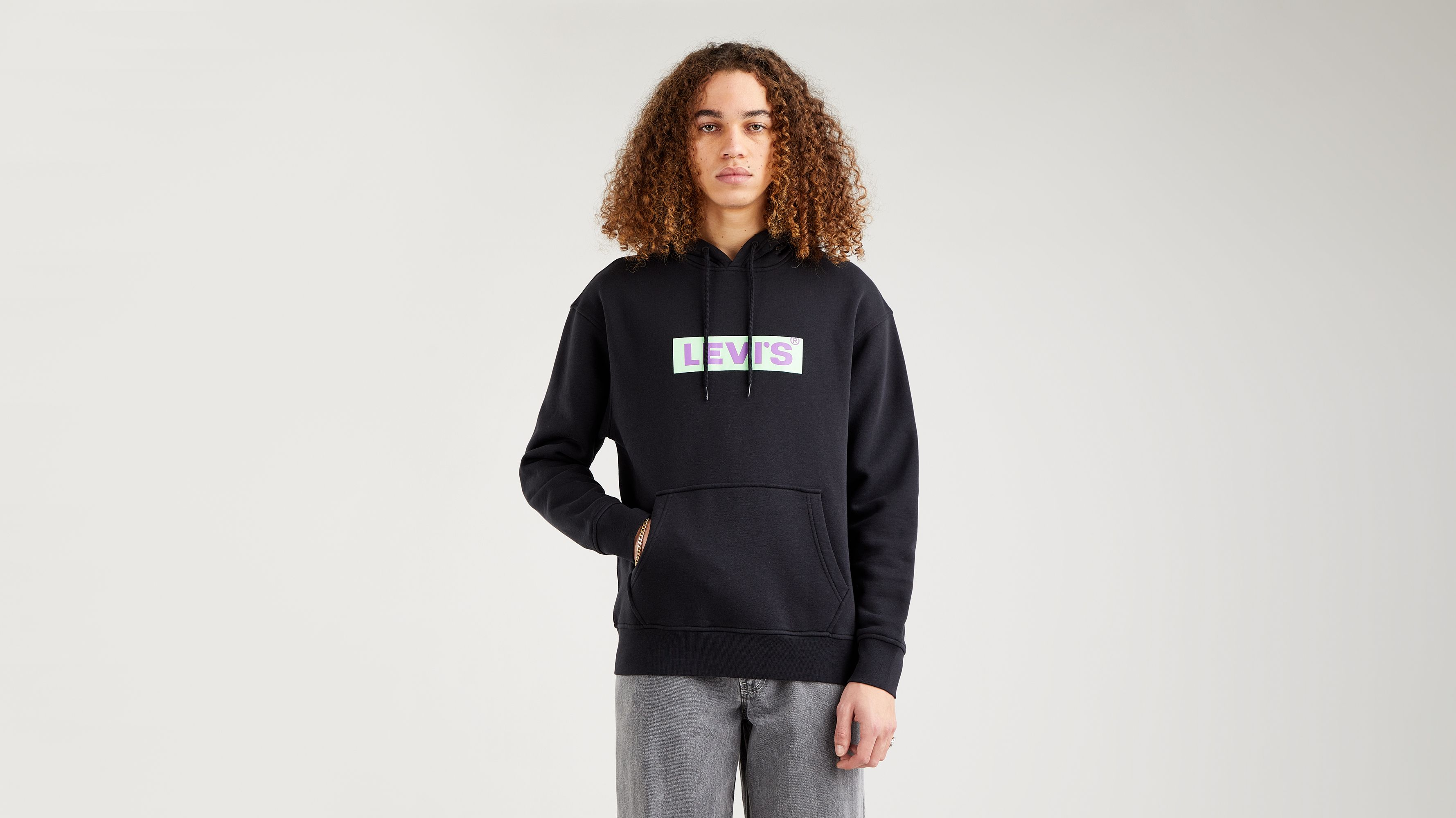 relaxed graphic hoodie levis