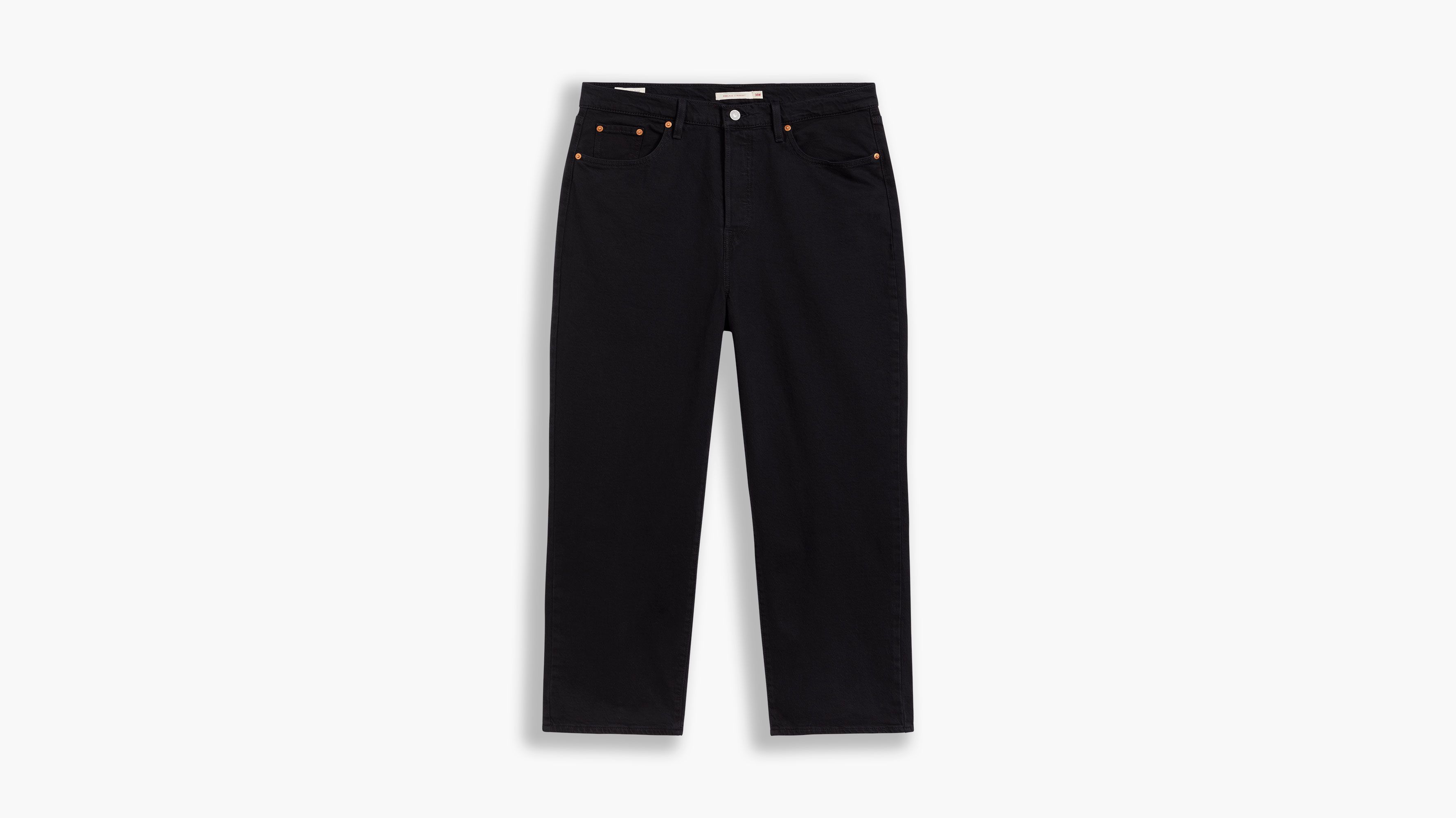 levi's ribcage straight ankle black