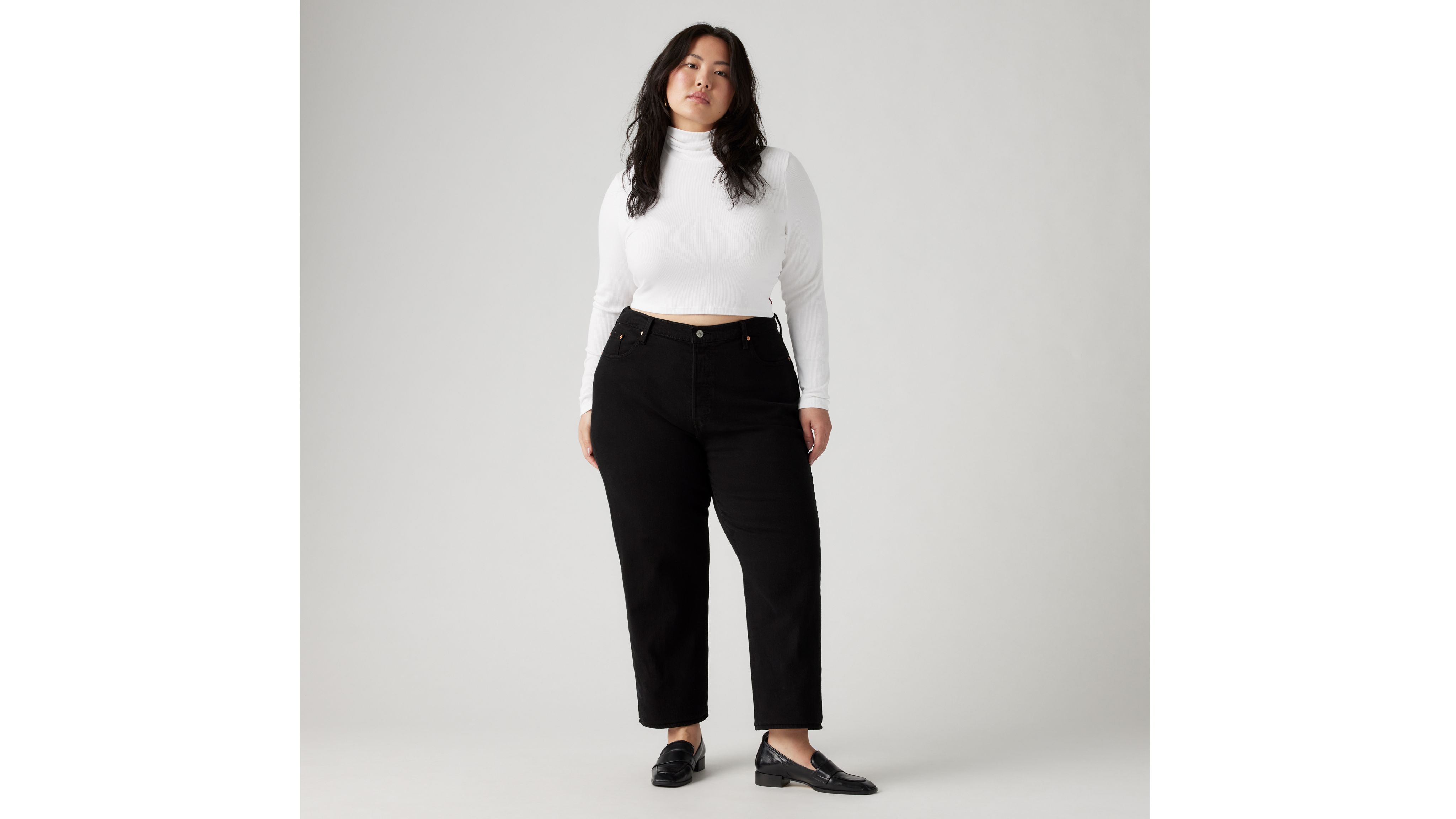 plus size black levi jeans