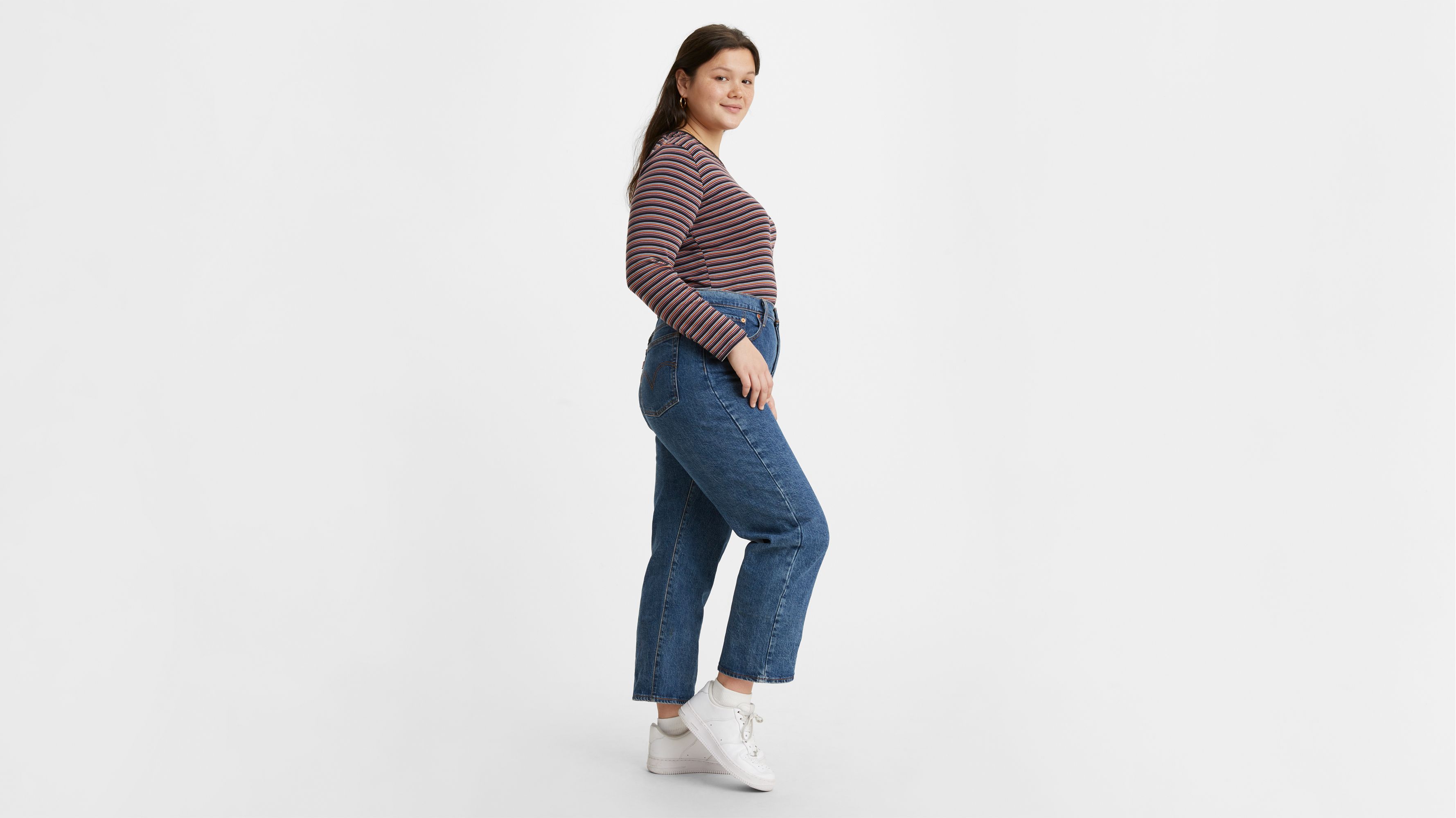 ribcage straight ankle jeans plus size