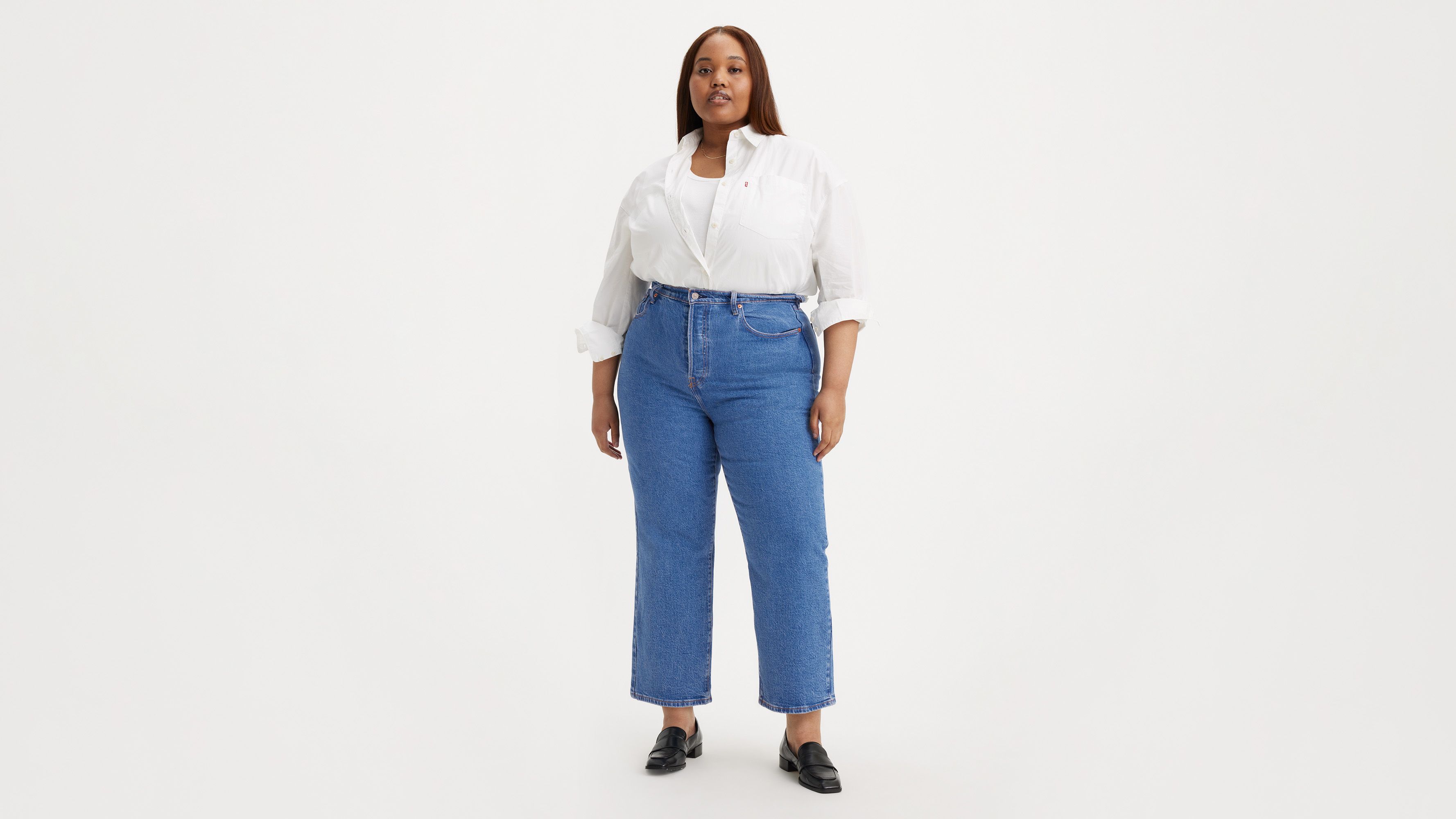 Ribcage Straight Ankle Women's Jeans (plus Size) - Medium Wash | Levi's® US