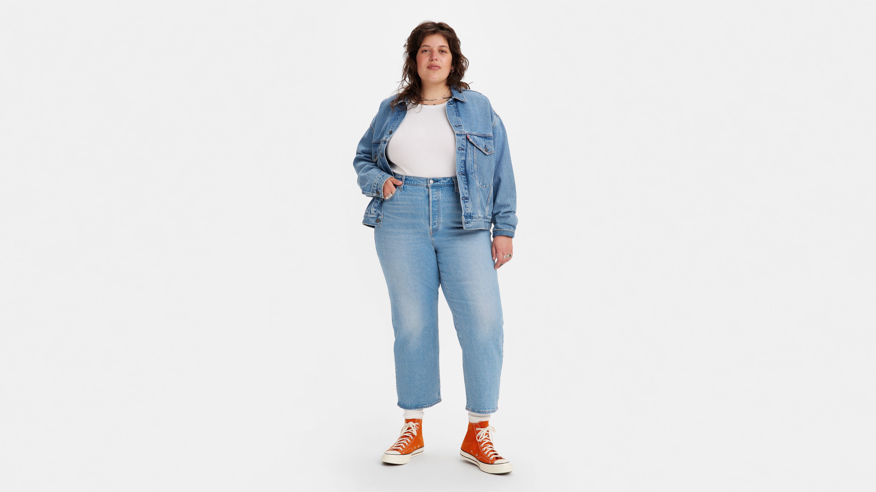 Ribcage Straight Ankle Jeans (plus) - Blue | Levi's® GB