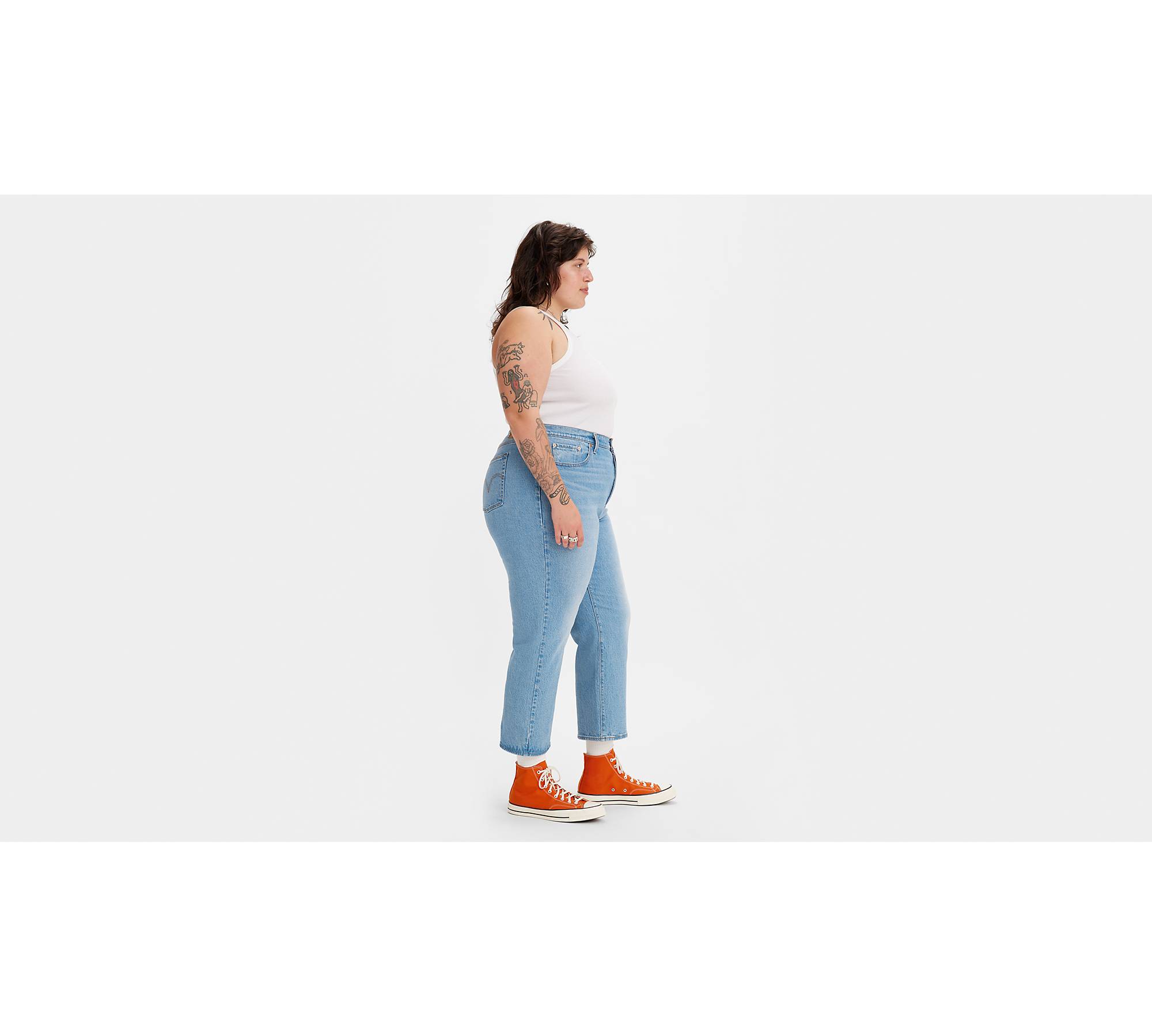 Ribcage Straight Ankle Women's Jeans (plus Size) - Light Wash