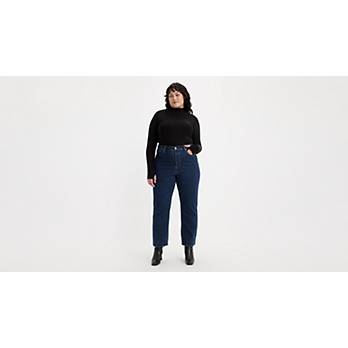 Ribcage jeans med lige ankel (plusstørrelse) 5