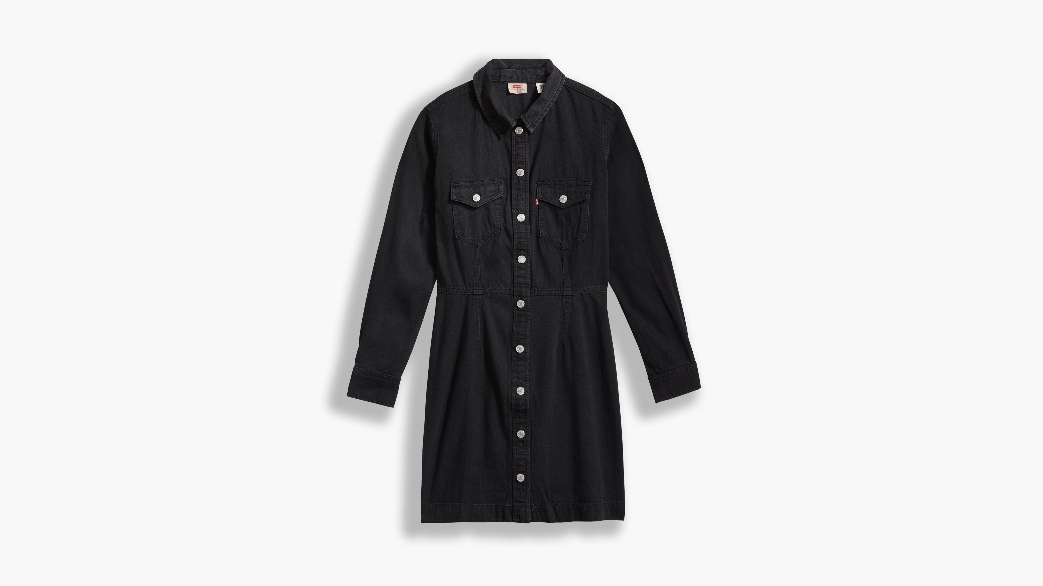 levis black denim dress