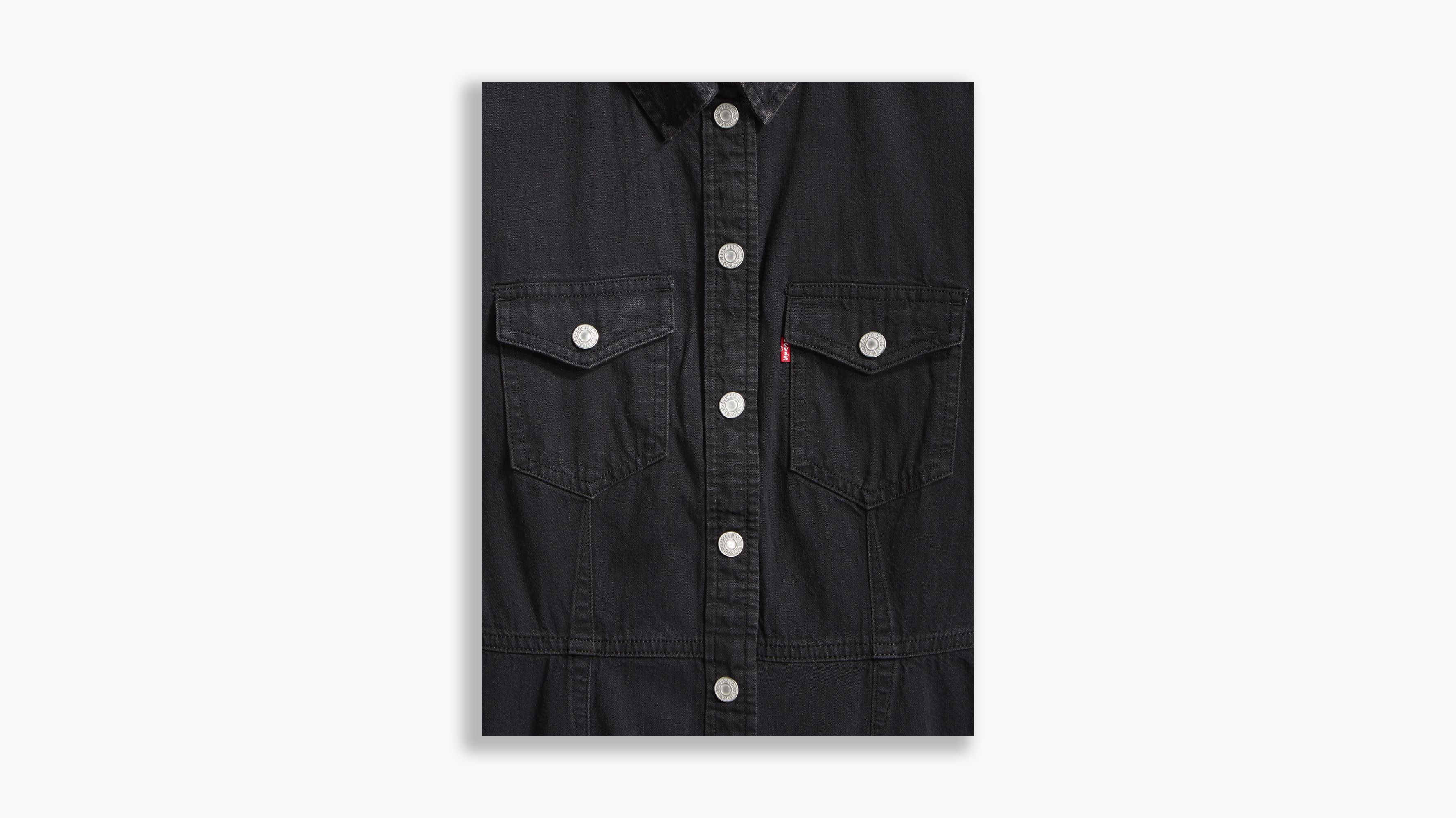 levis black denim dress