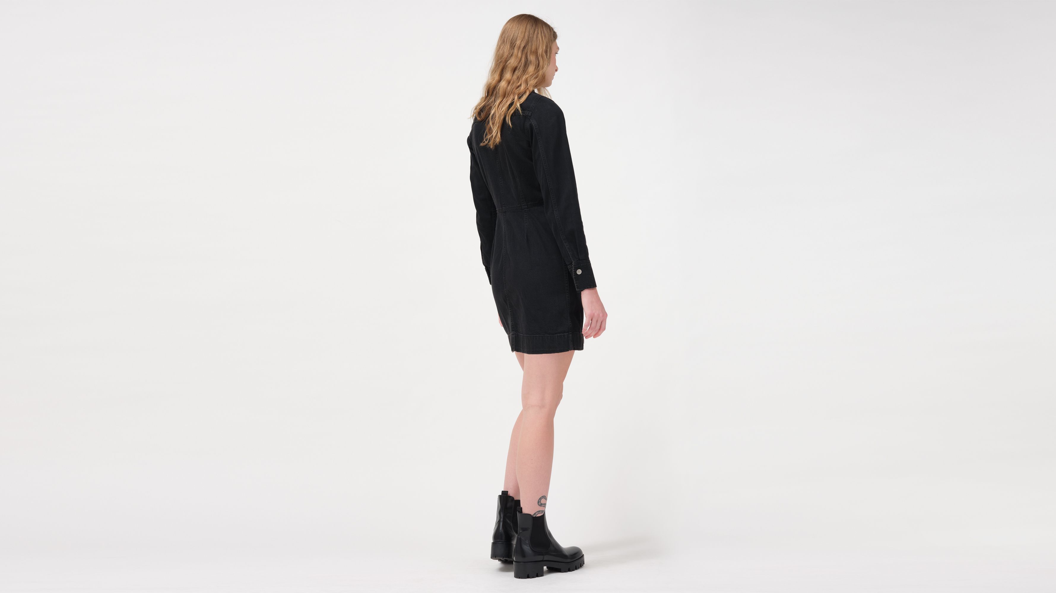 Levi black denim outlet dress