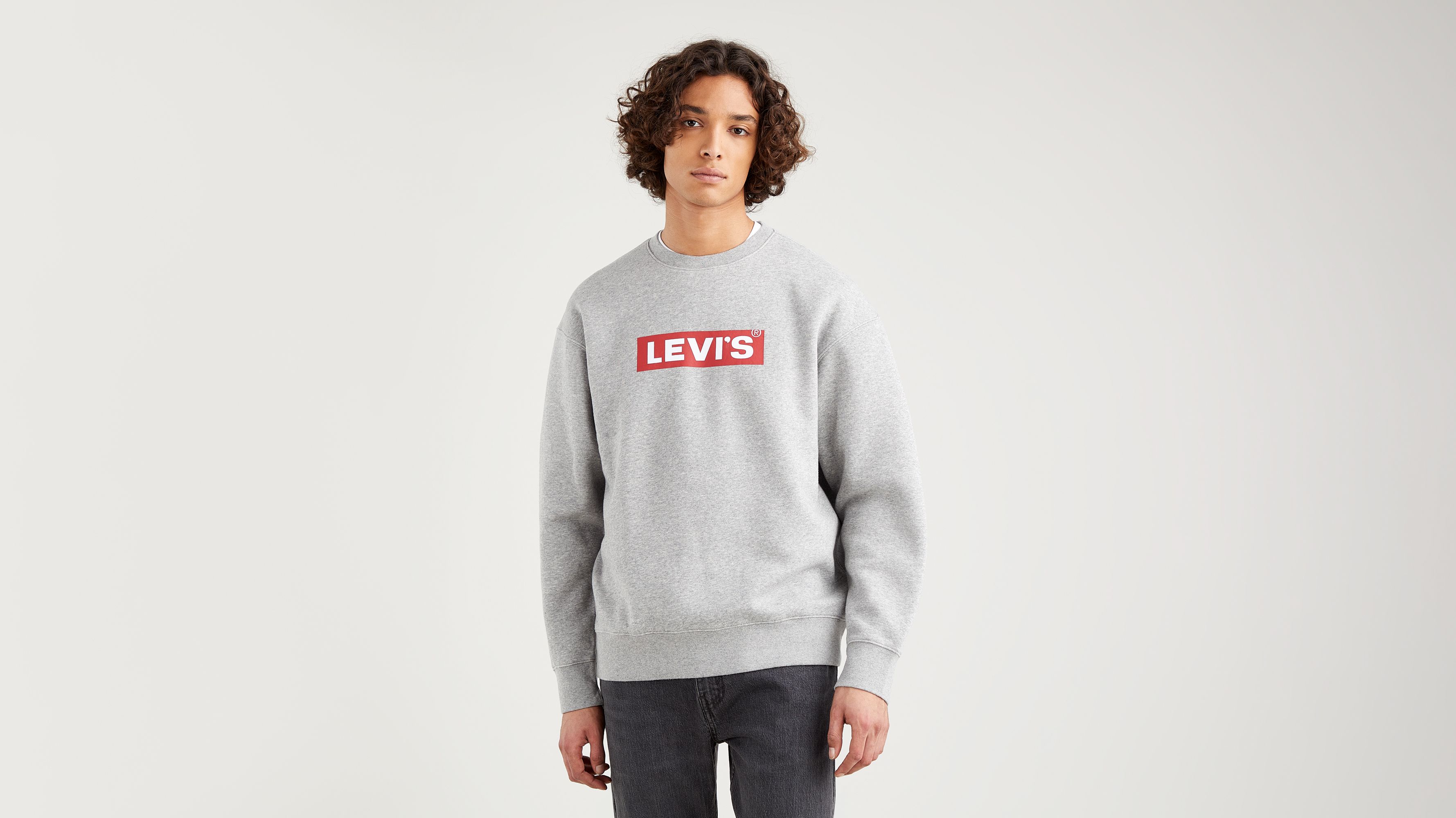 Relaxed Graphic Crewneck Sweatshirt - Grey