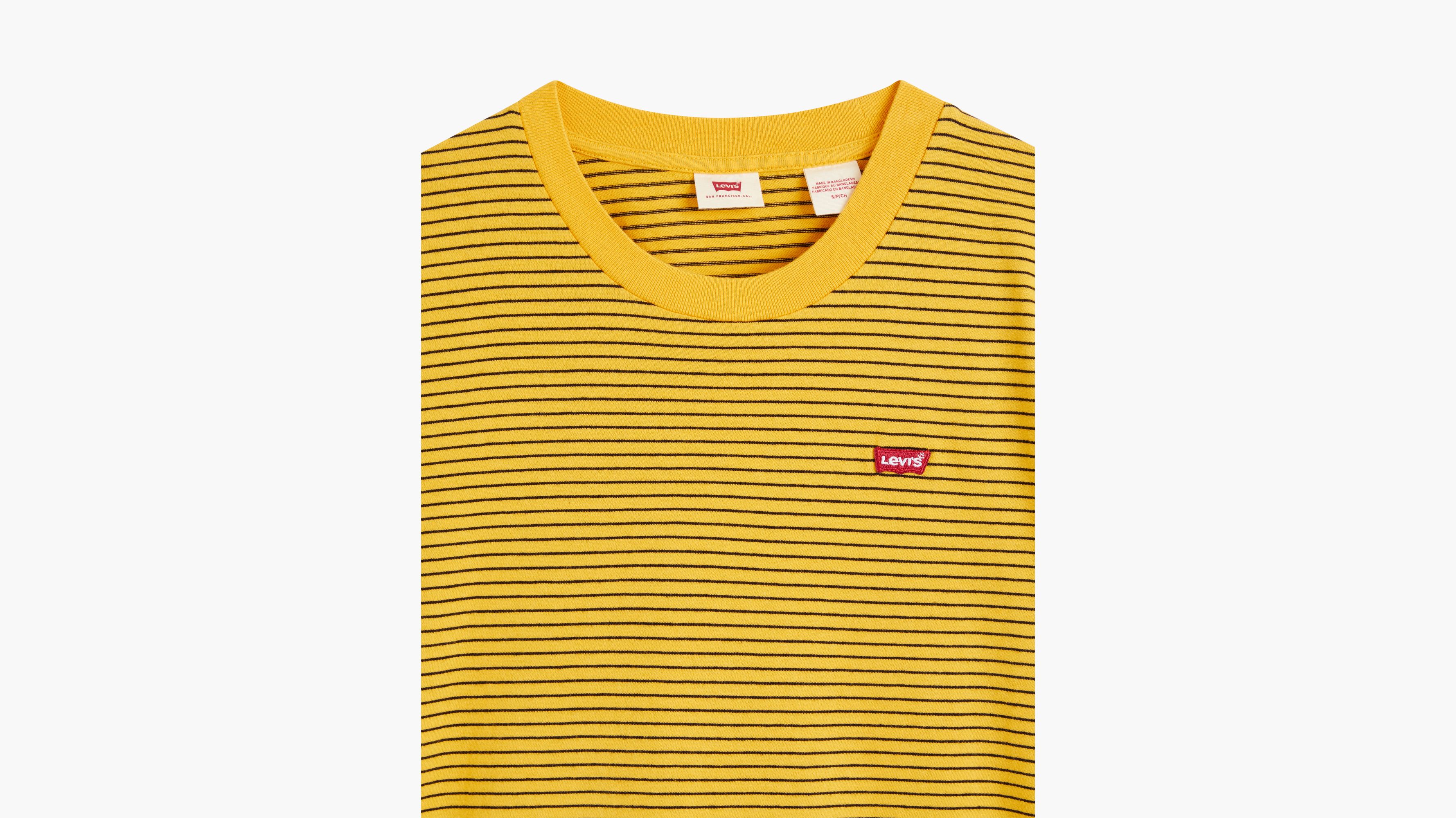 PERFECT TEE BUMBLE BEE STRIPE OLD GOLD S 6