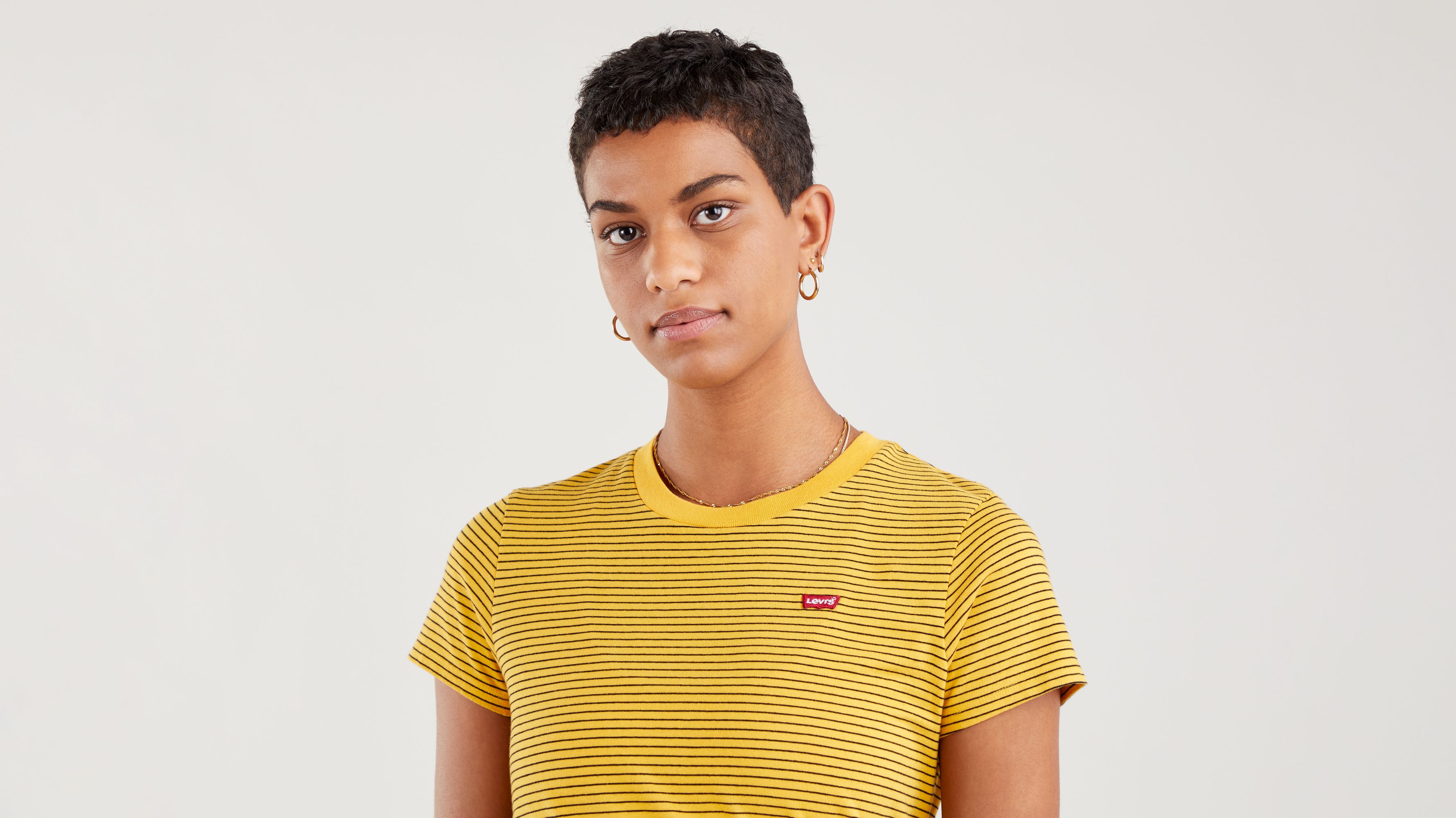 PERFECT TEE BUMBLE BEE STRIPE OLD GOLD S 3