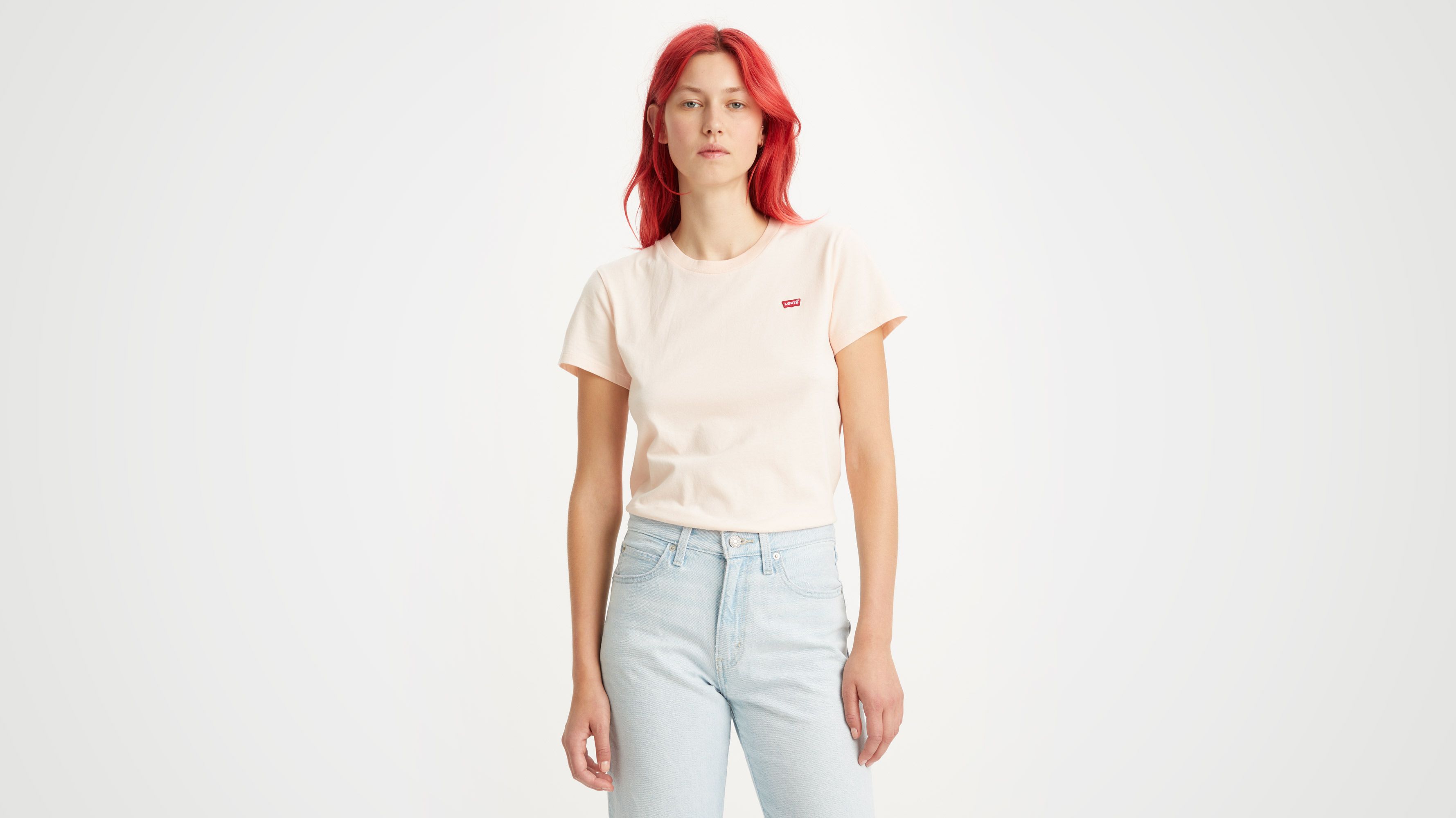 pink levis t shirt women's