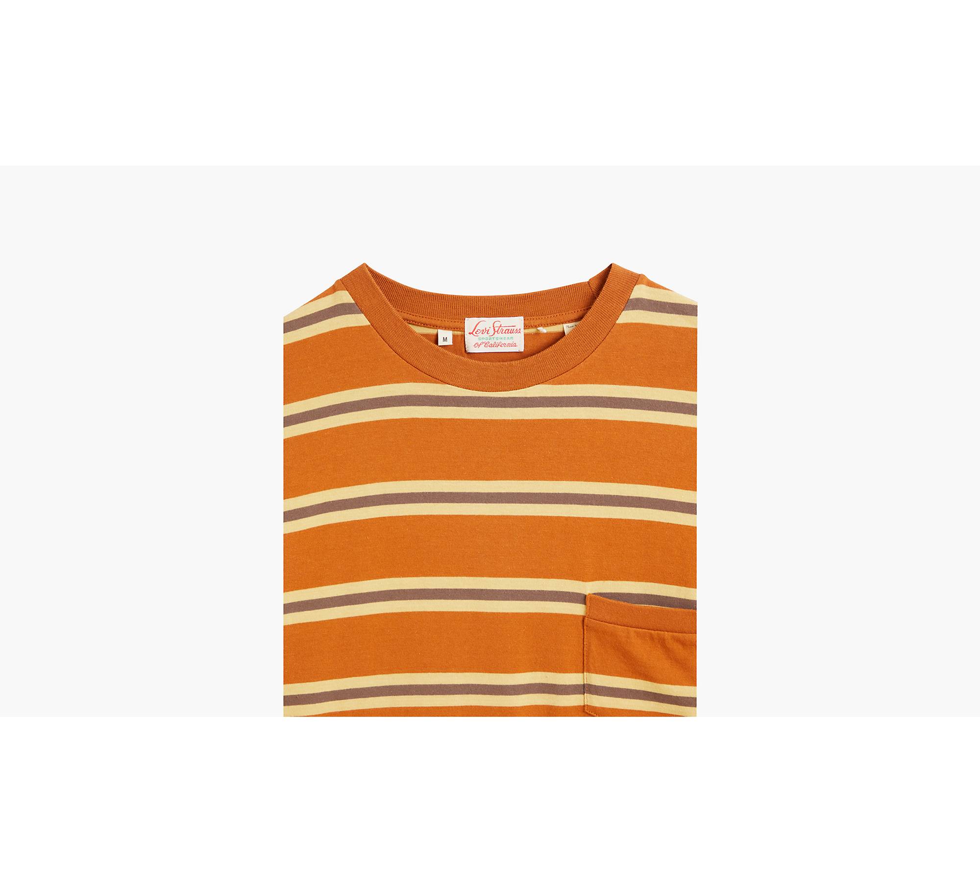 Levi's 1940's Split Hem T-Shirt - Men's - Stripe Brown/Yellow XL
