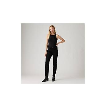 Classic Straight Fit Women's Jeans - Black
