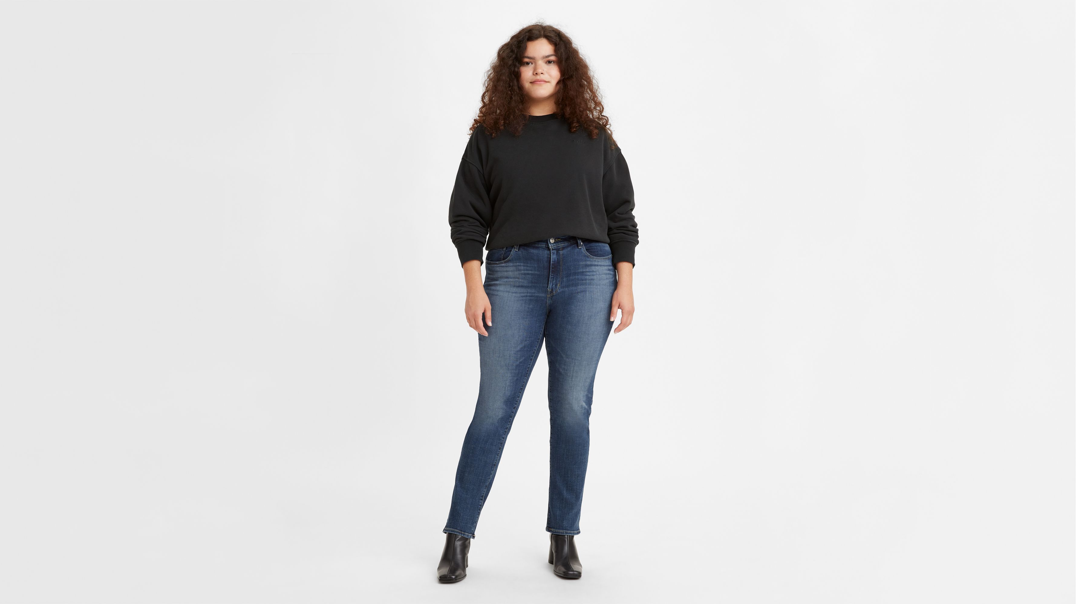 Levi's® Women's Plus Size Mid-Rise Classic Straight Jeans - Soft Black 22