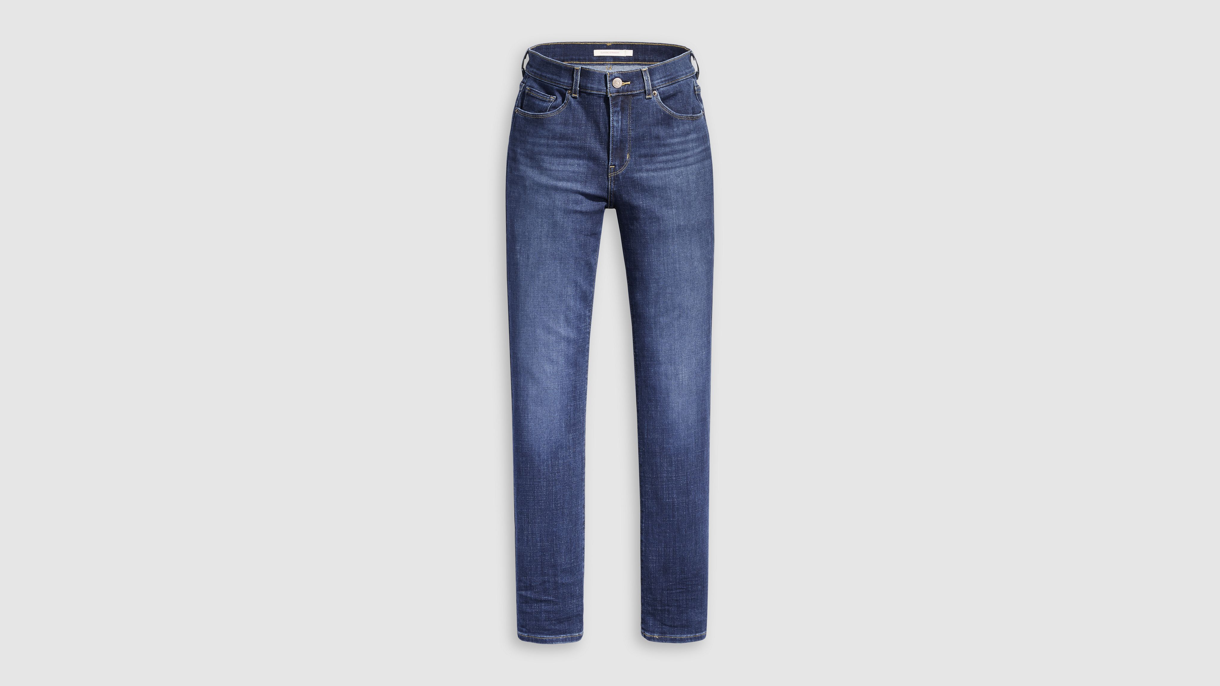 Levi's Women's Classic Straight Jeans (Standard and Plus), Lapis Dark Horse  (Waterless), 35 Short : : Clothing, Shoes & Accessories