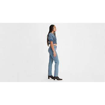 Levi's Women's Classic Mid Rise Straight Fit Jeans - Rinsed Grey