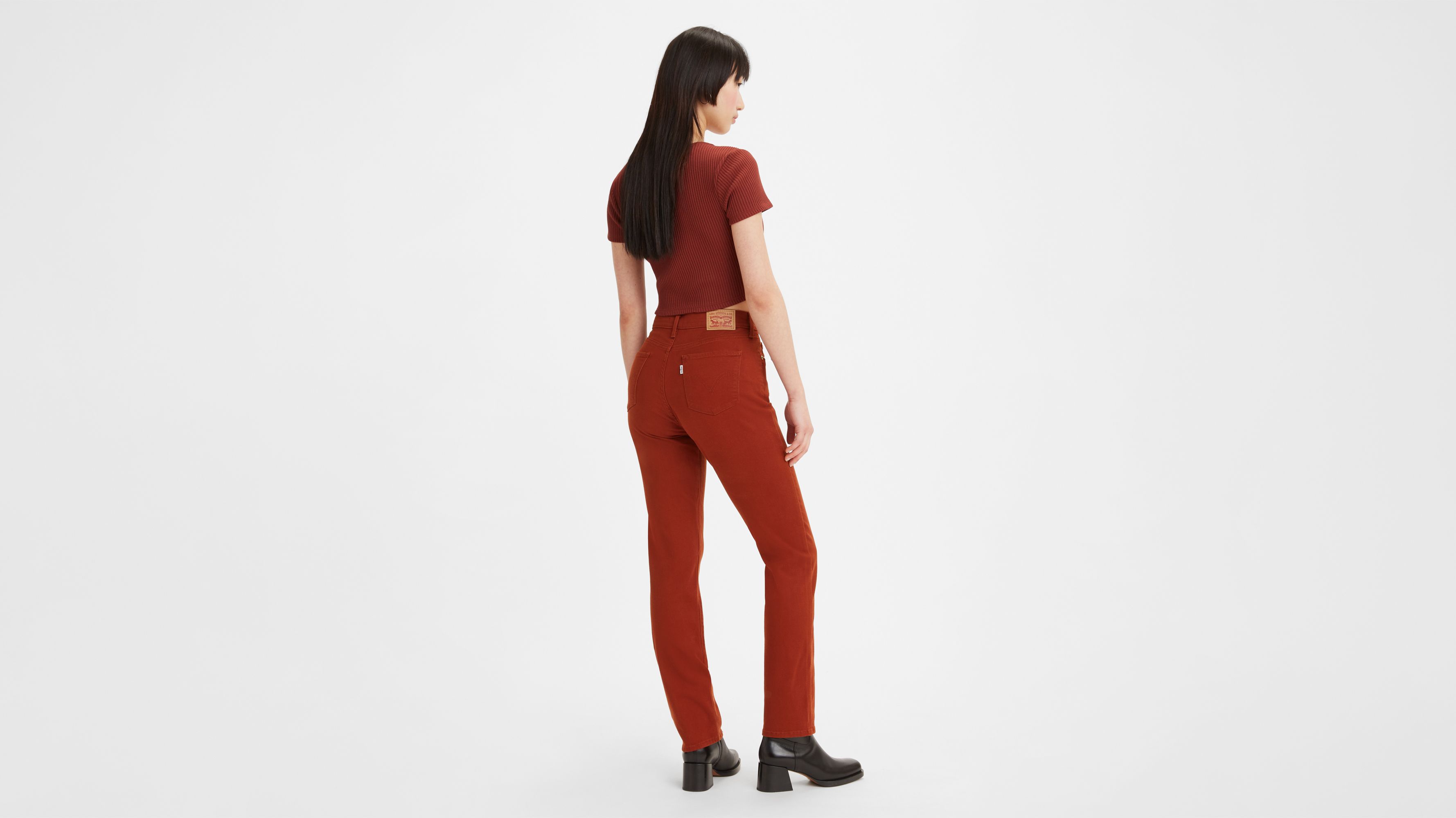 Women red clearance levis