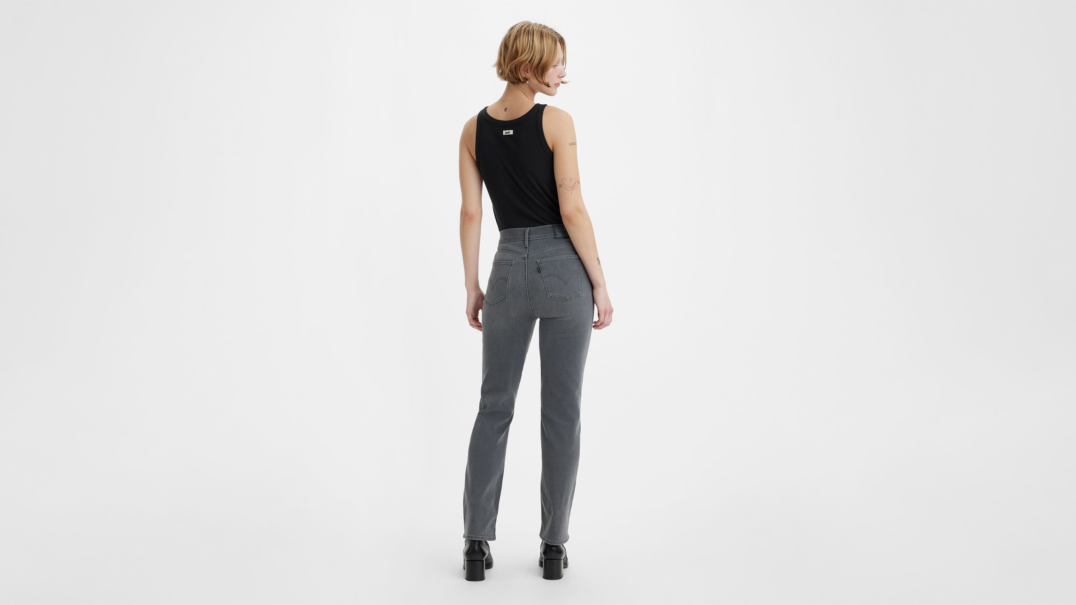 Classic Straight Women's Jeans - Grey