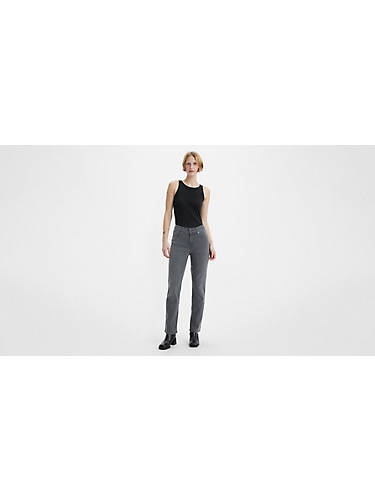 리바이스 Levi Classic Straight Womens Jeans,Grey Slumber - Grey