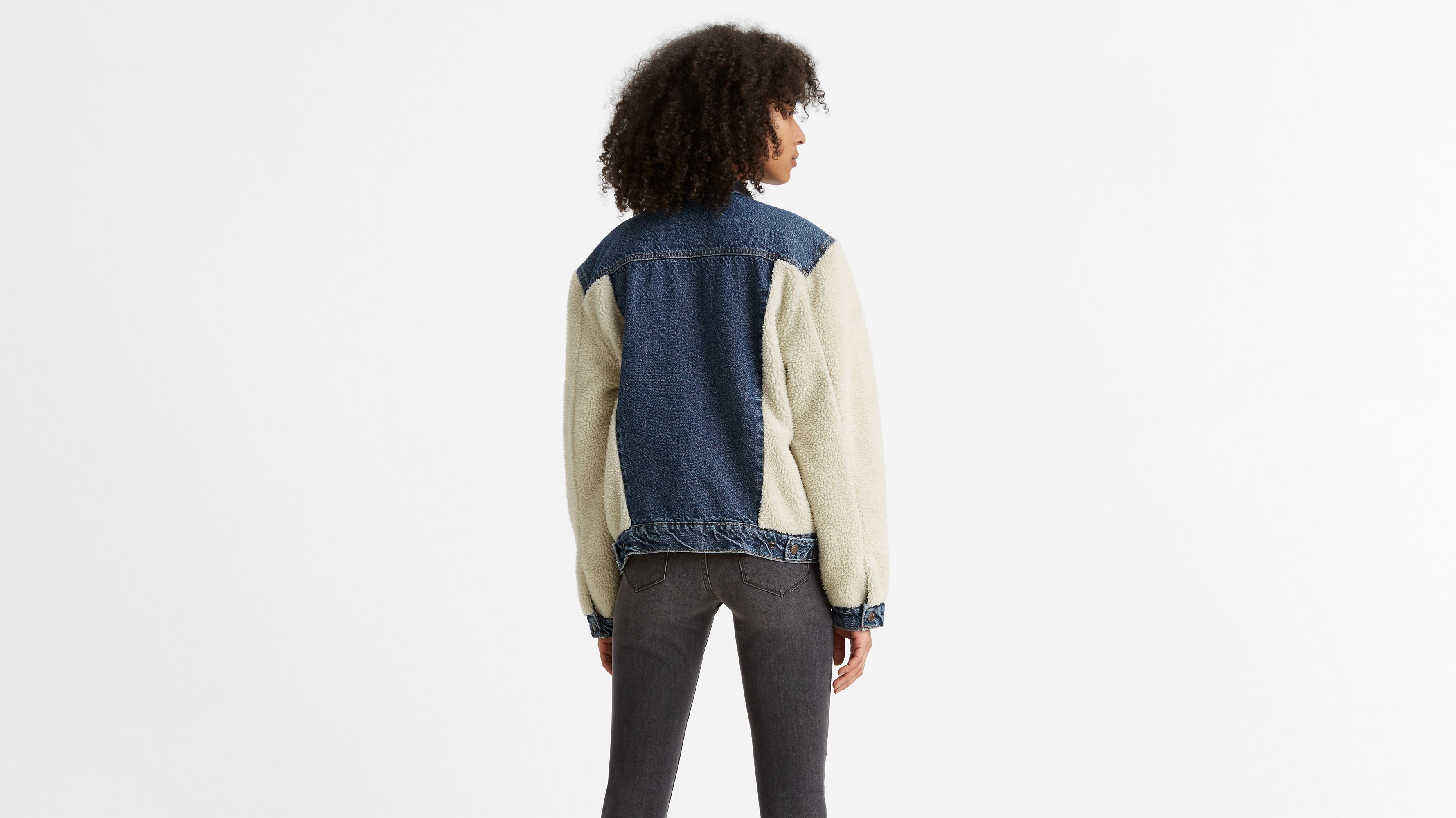 Pieced Sherpa Ex-Boyfriend Trucker Jacket 2