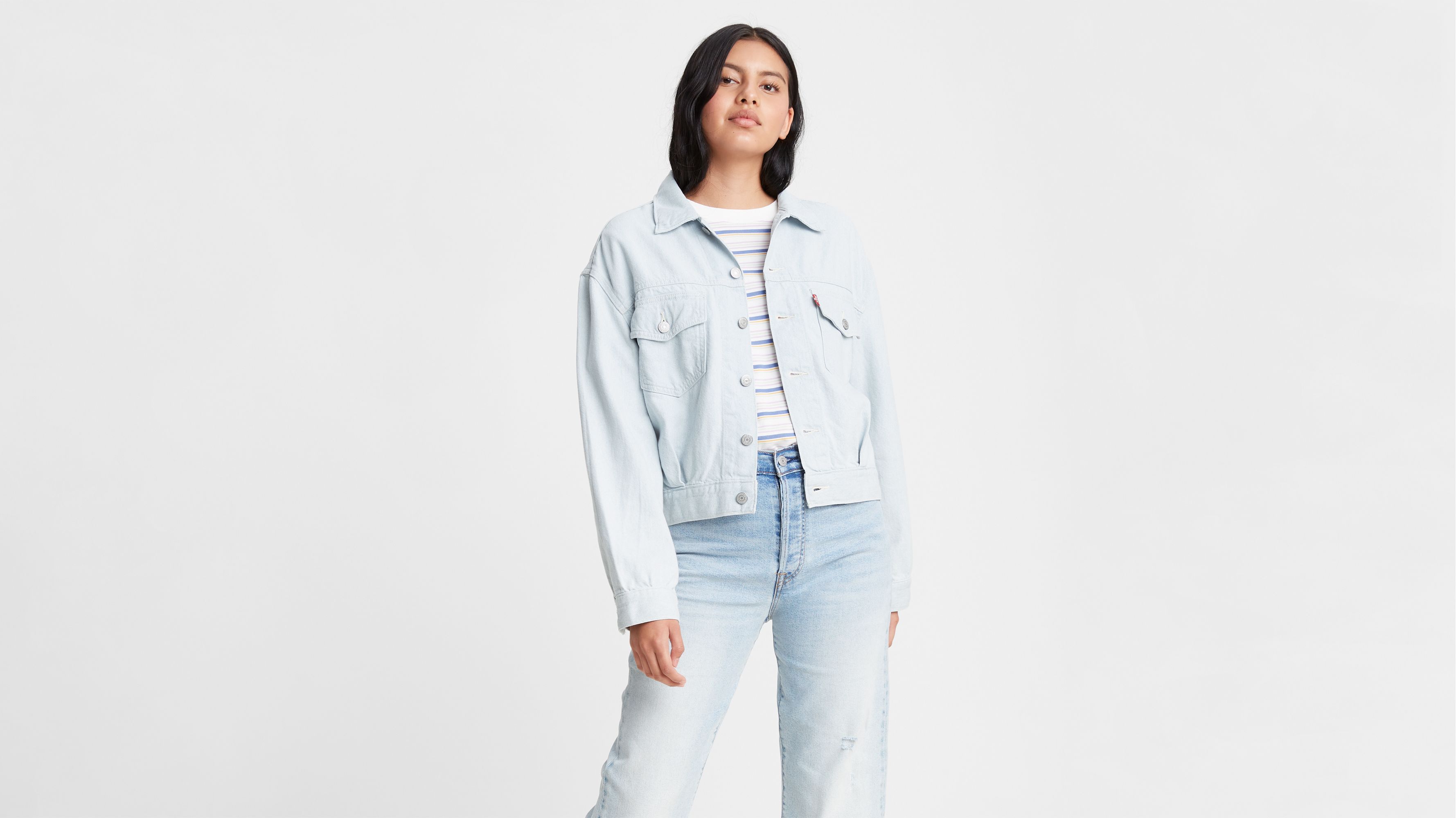 Oversized Utility Trucker Jacket - Blue | Levi's® AM