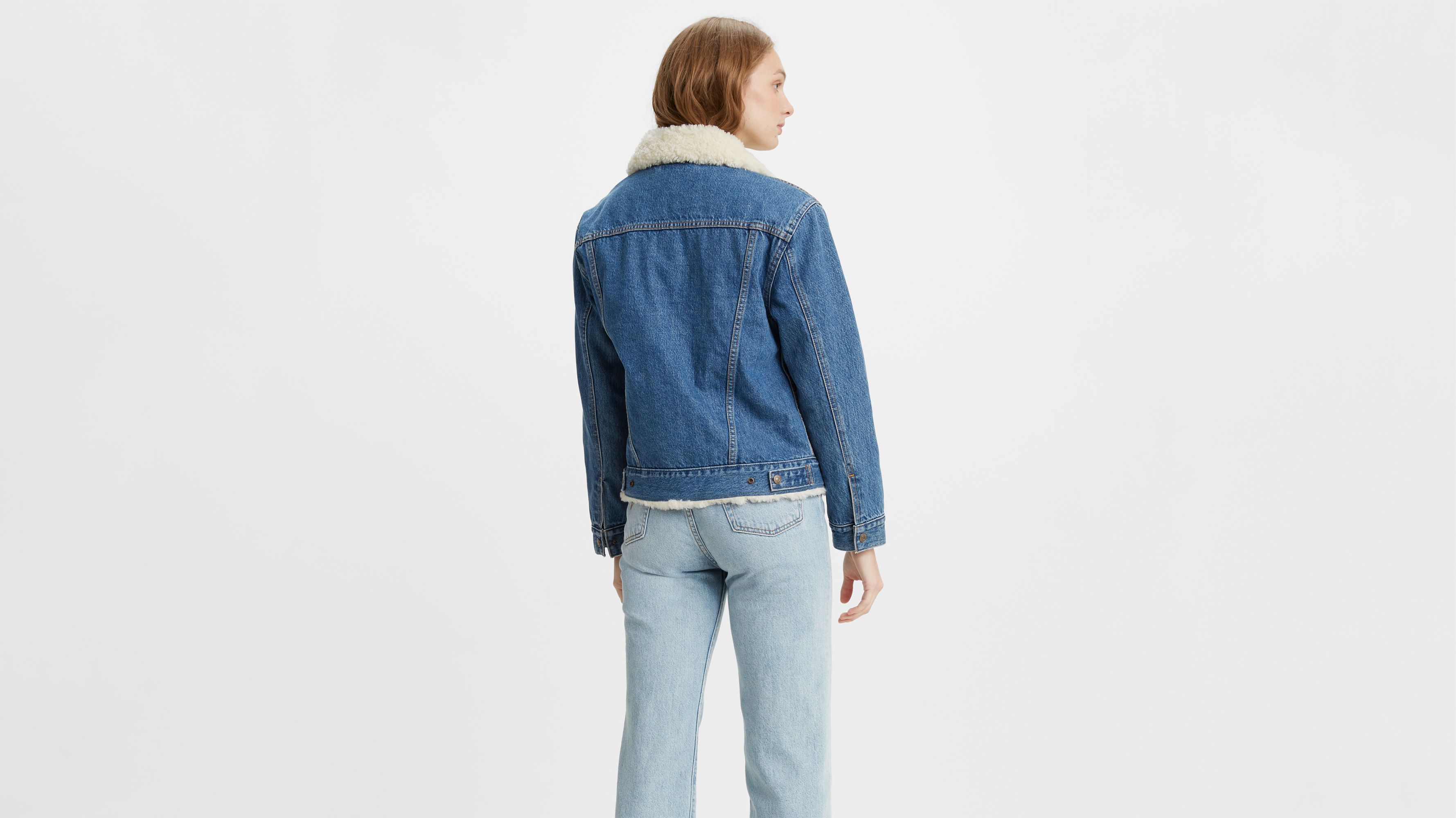 levi jean jacket with wool lining