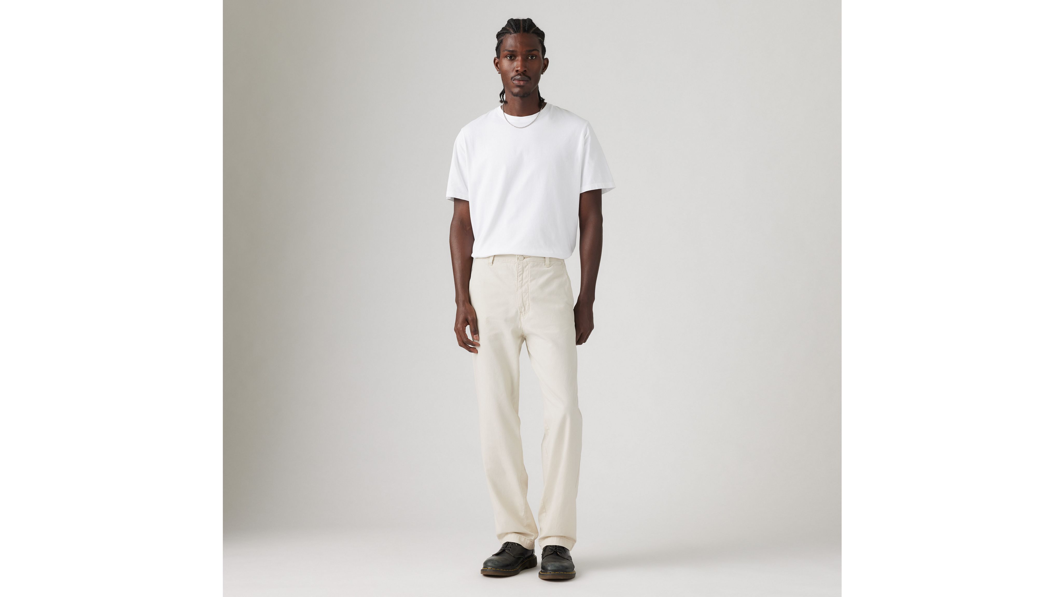 XX Chino Loose Straight Cotton Linen Trousers 5
