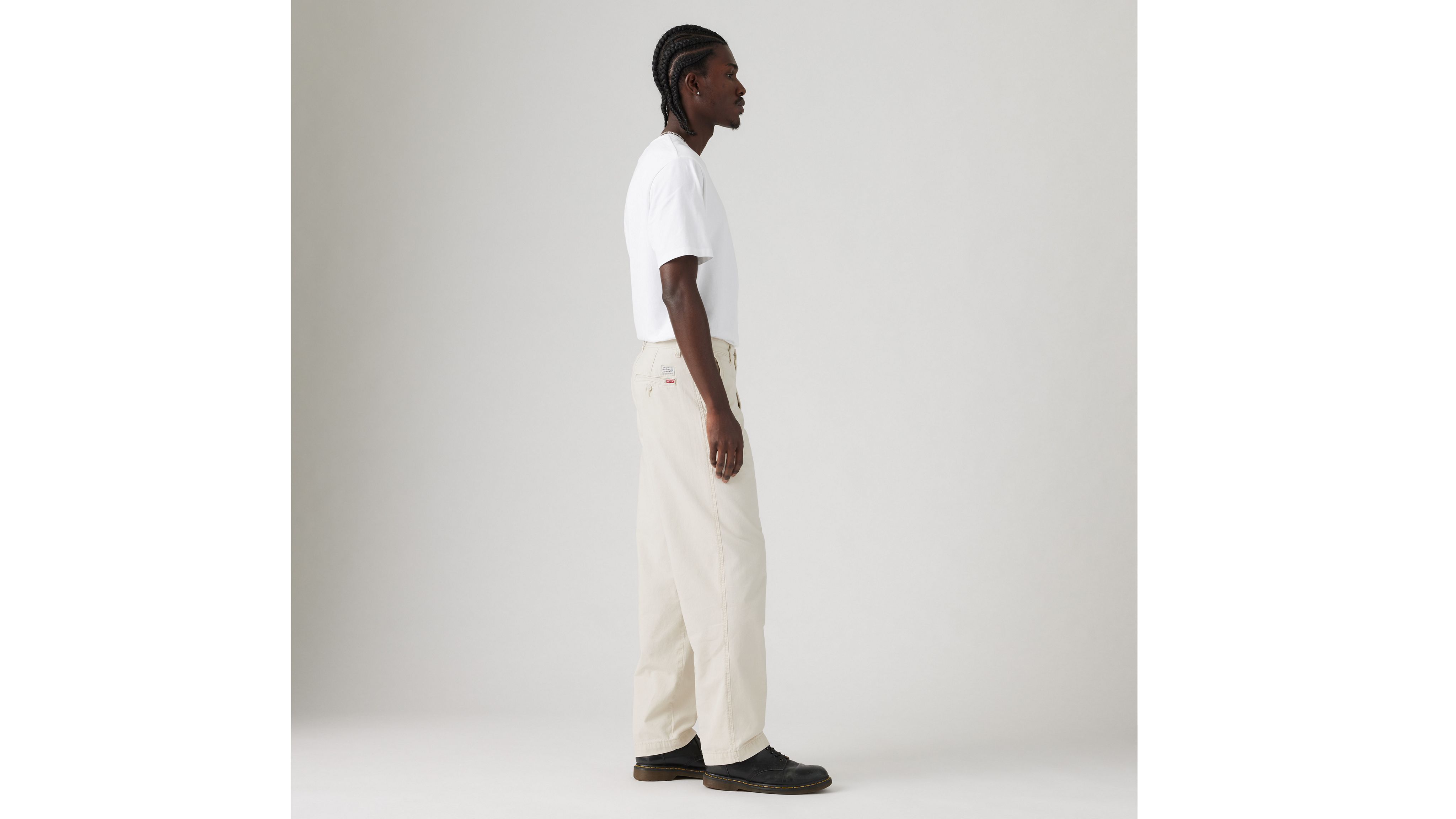 XX Chino Loose Straight Cotton Linen Trousers 4