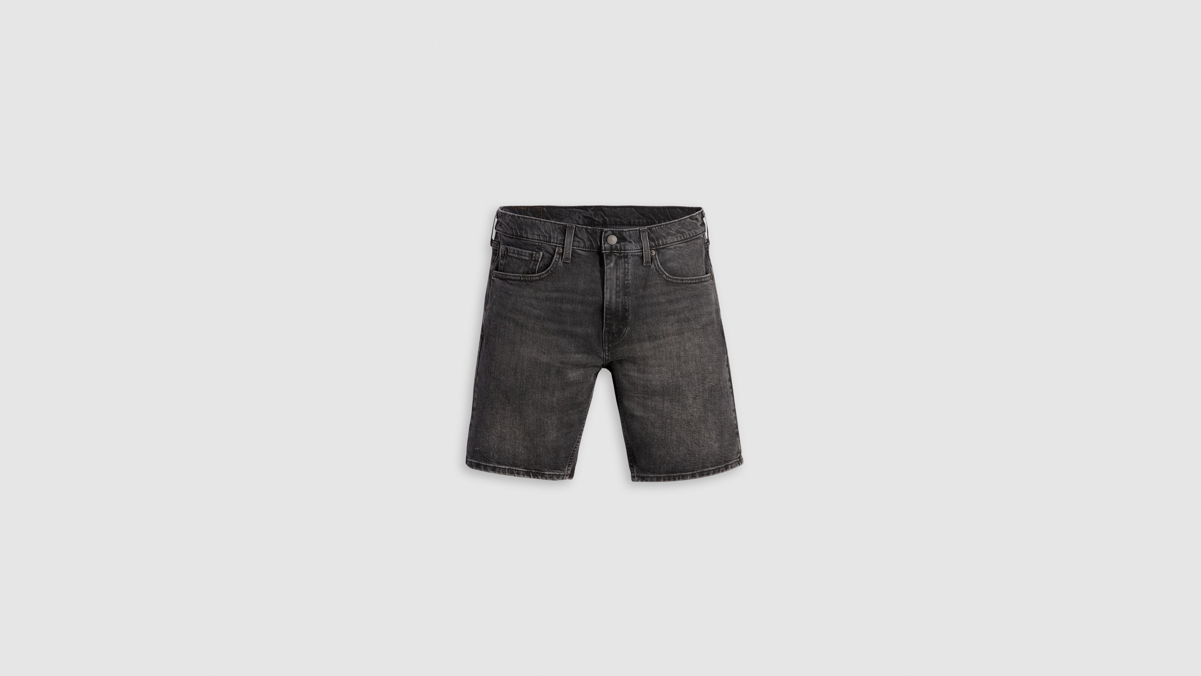 Levi's 468 Loose Denim Shorts In Washed Black In Wax On Wax Off