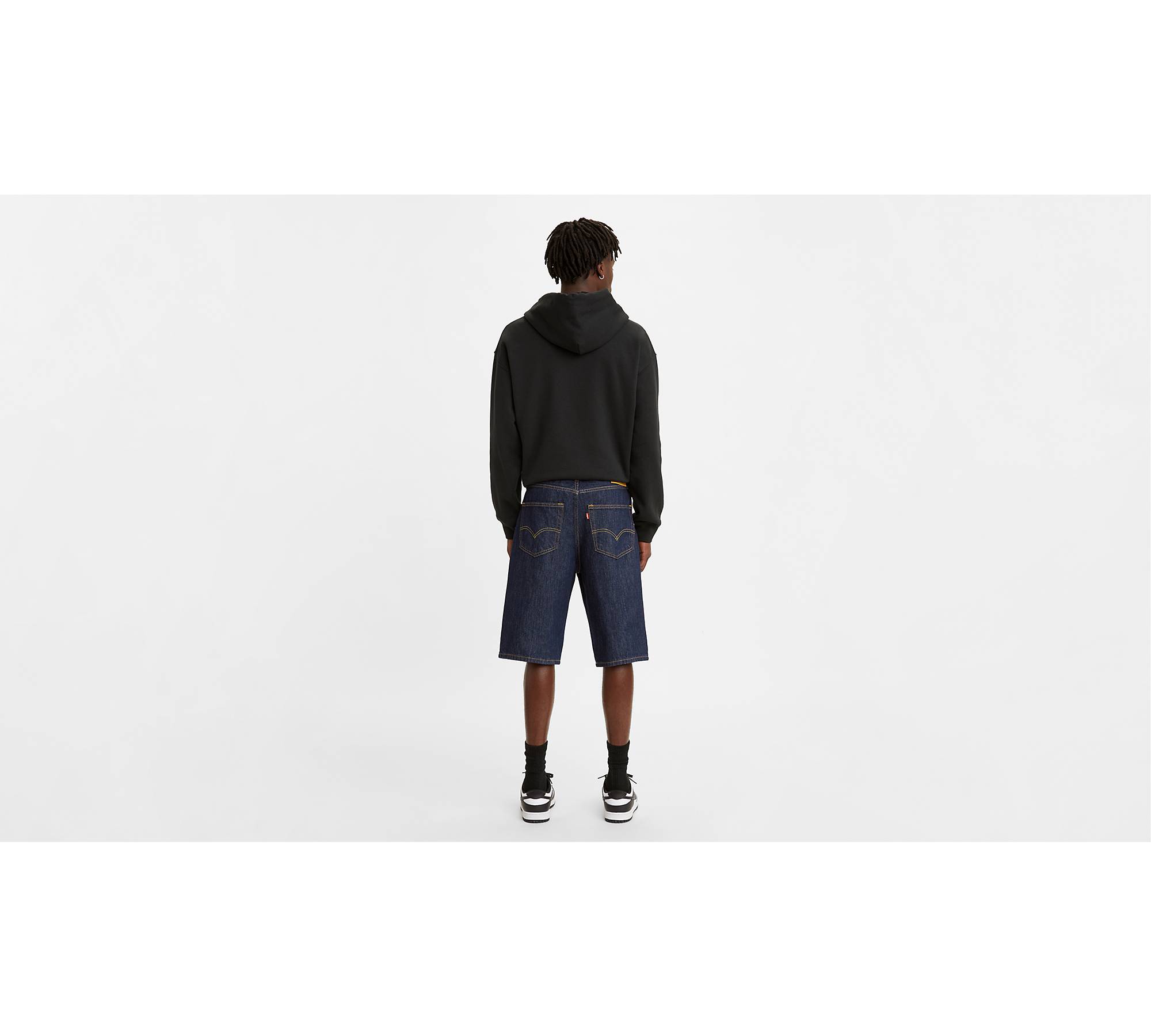 Levis High Loose Shorts | Washed Black