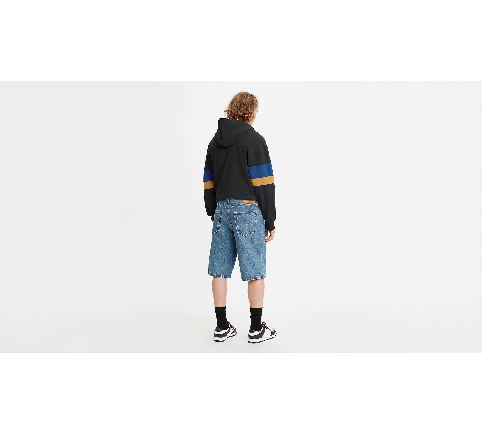 Men's Levi's 469 Loose-Fit Denim Shorts, Size: 34, Black