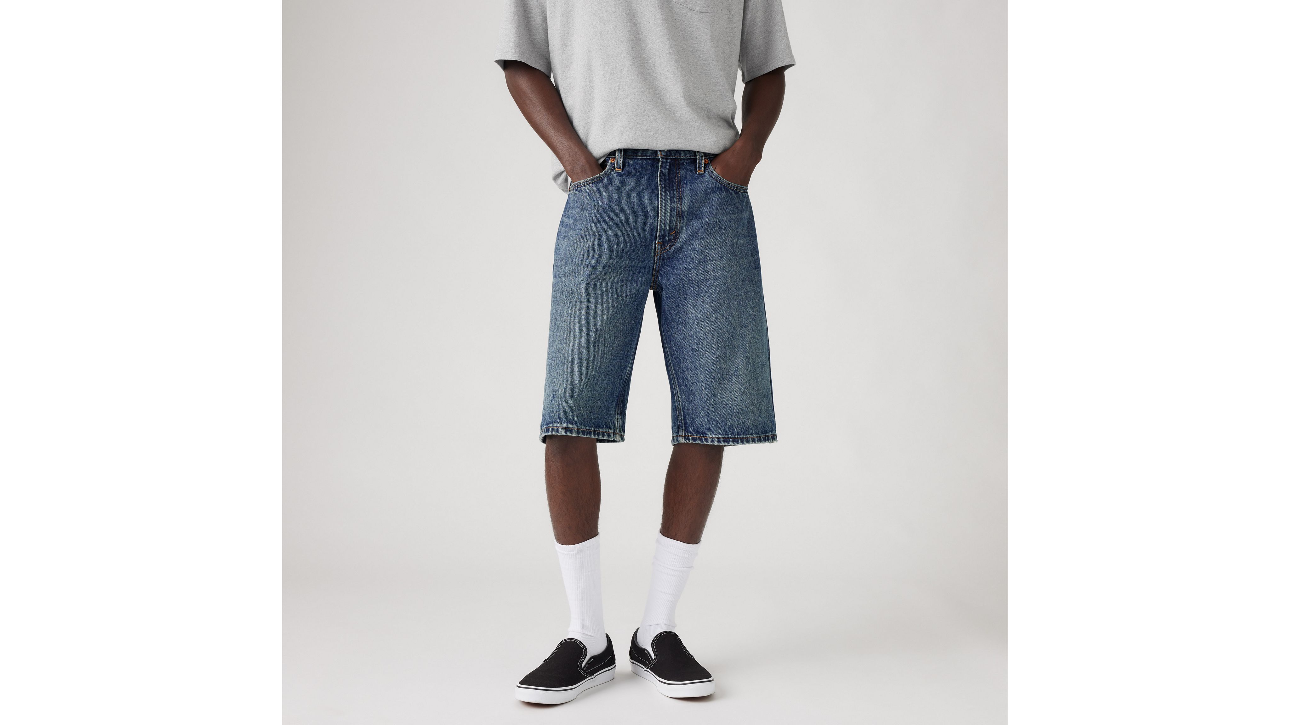 Levi's 469 Loose 12" Men's Shorts 44x12 In Gray
